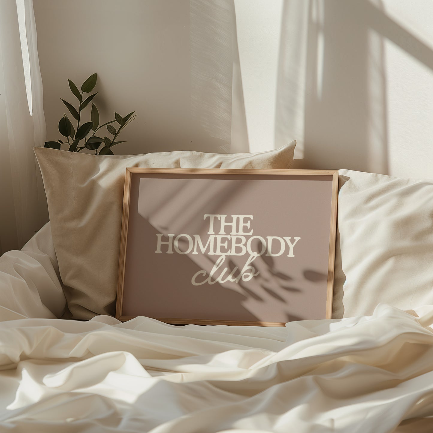 The Homebody Club Beige Print | Neutral Decor - Digital Print ( Horizontal )
