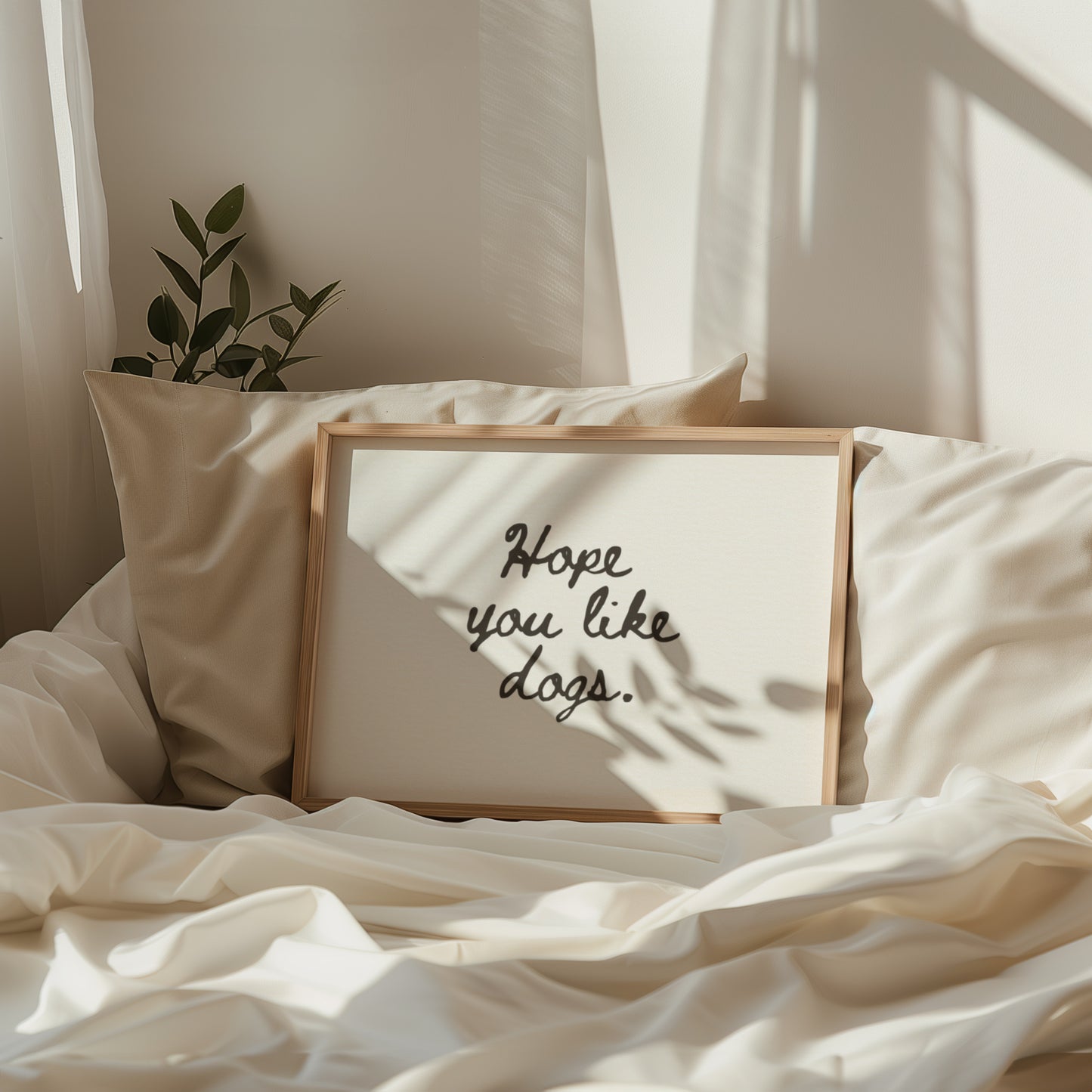 Hope You Like Dogs Funny Horizontal Print - Digital Print