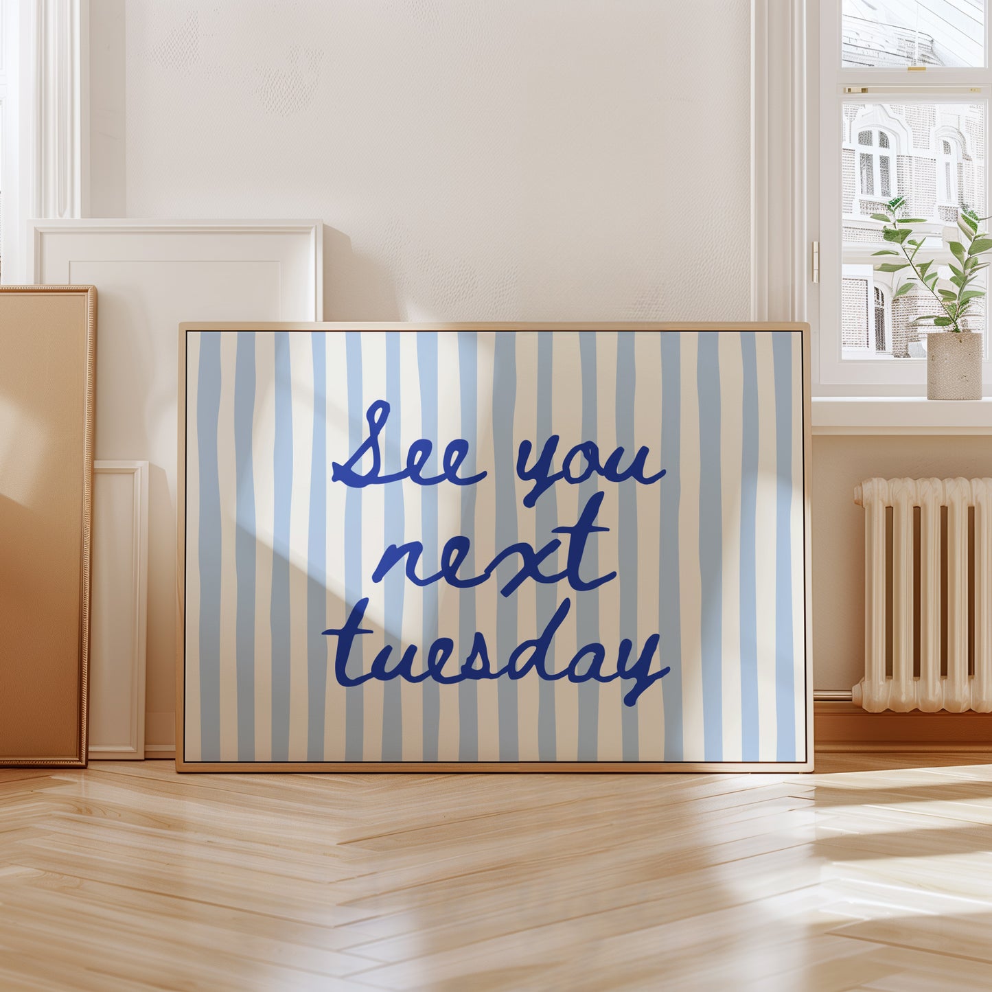 Blue See You Next Tuesday Funny Horizontal Print - Digital Print