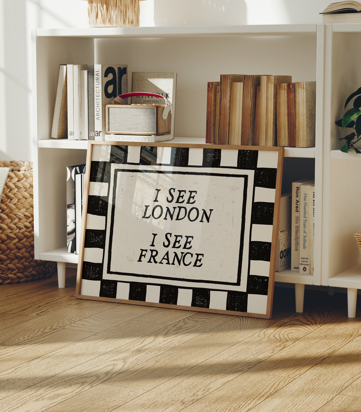 I See London I See France Modern Checkered Art - Digital Print