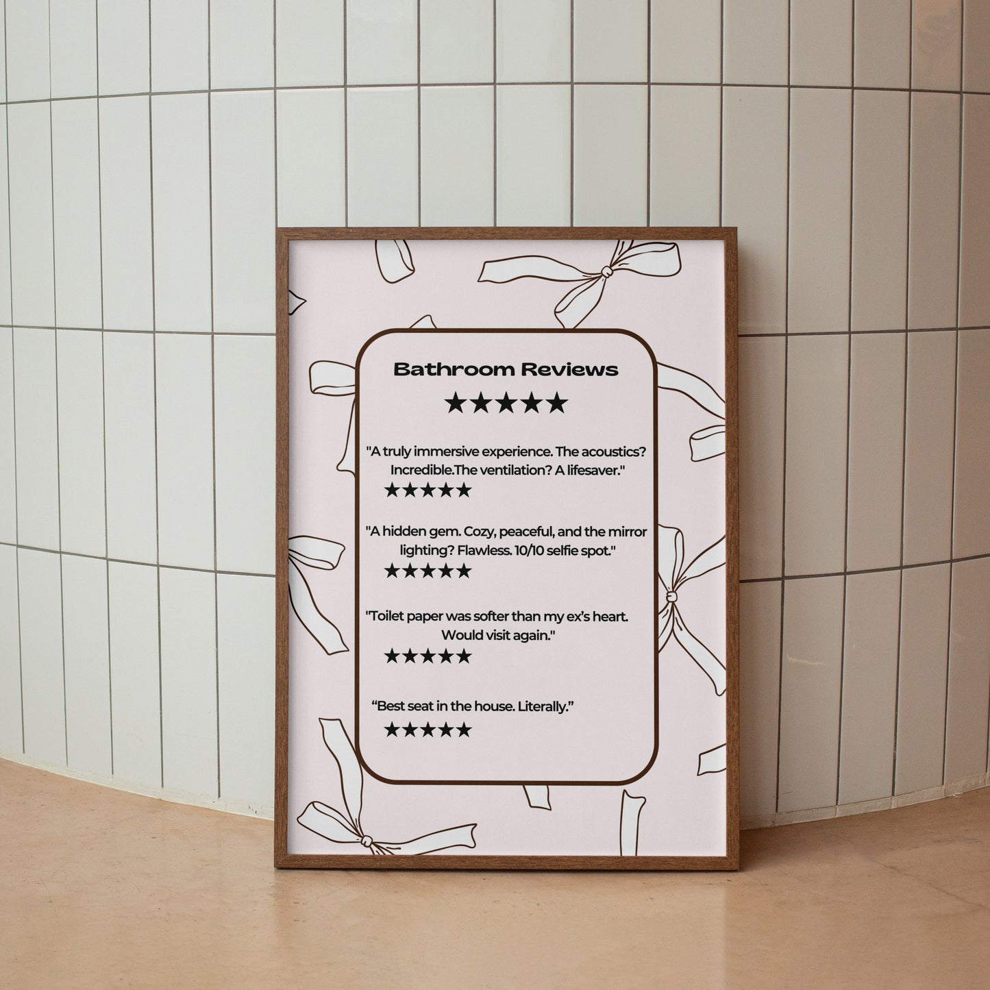 Funny Bathroom Review Wall Art