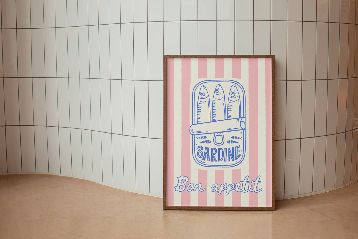 Bon Appetit Coastal Style Sardine Print - Digital Print