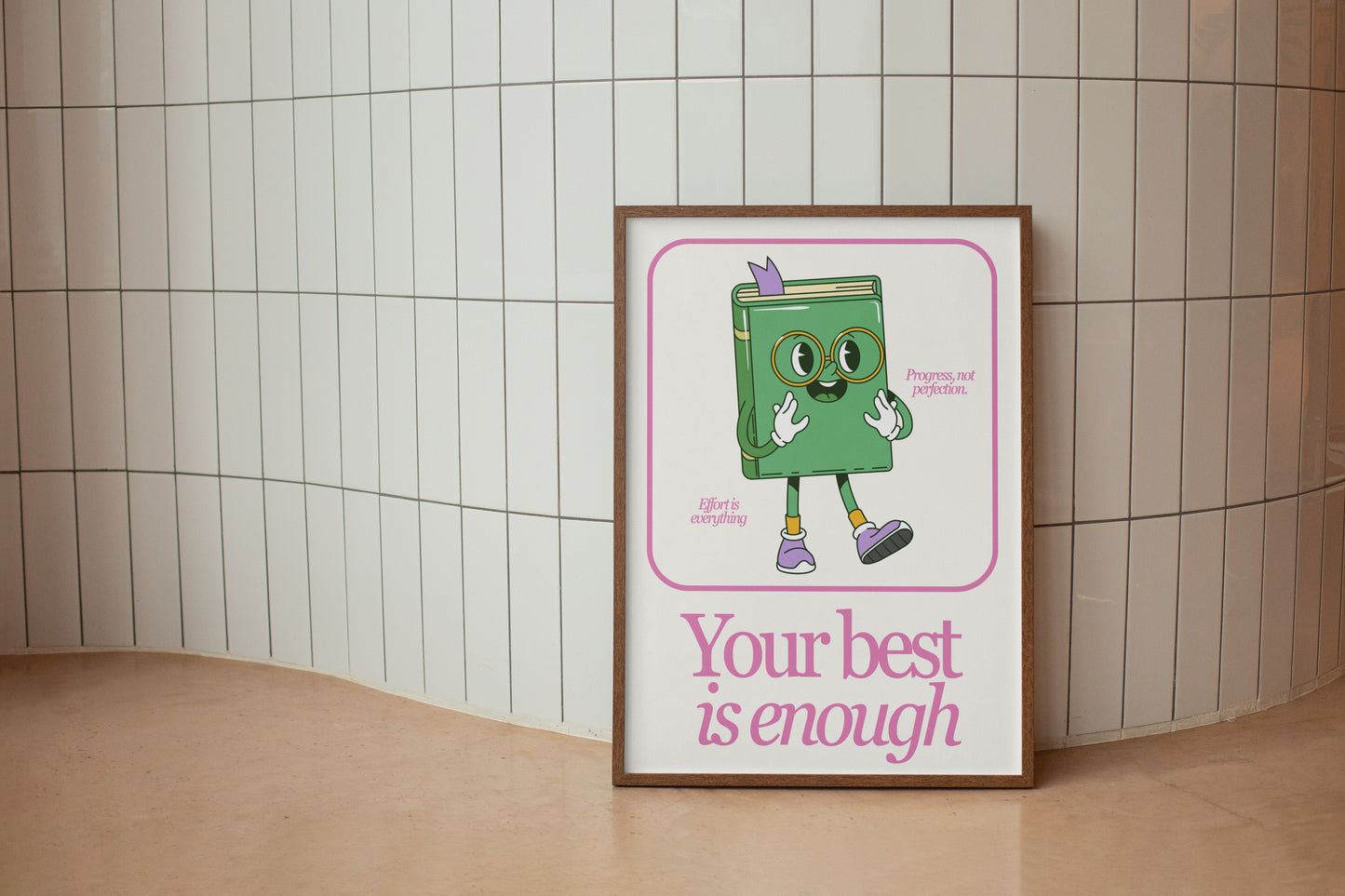 Your Best is Enough Retro Character Classroom Art - Digital Print