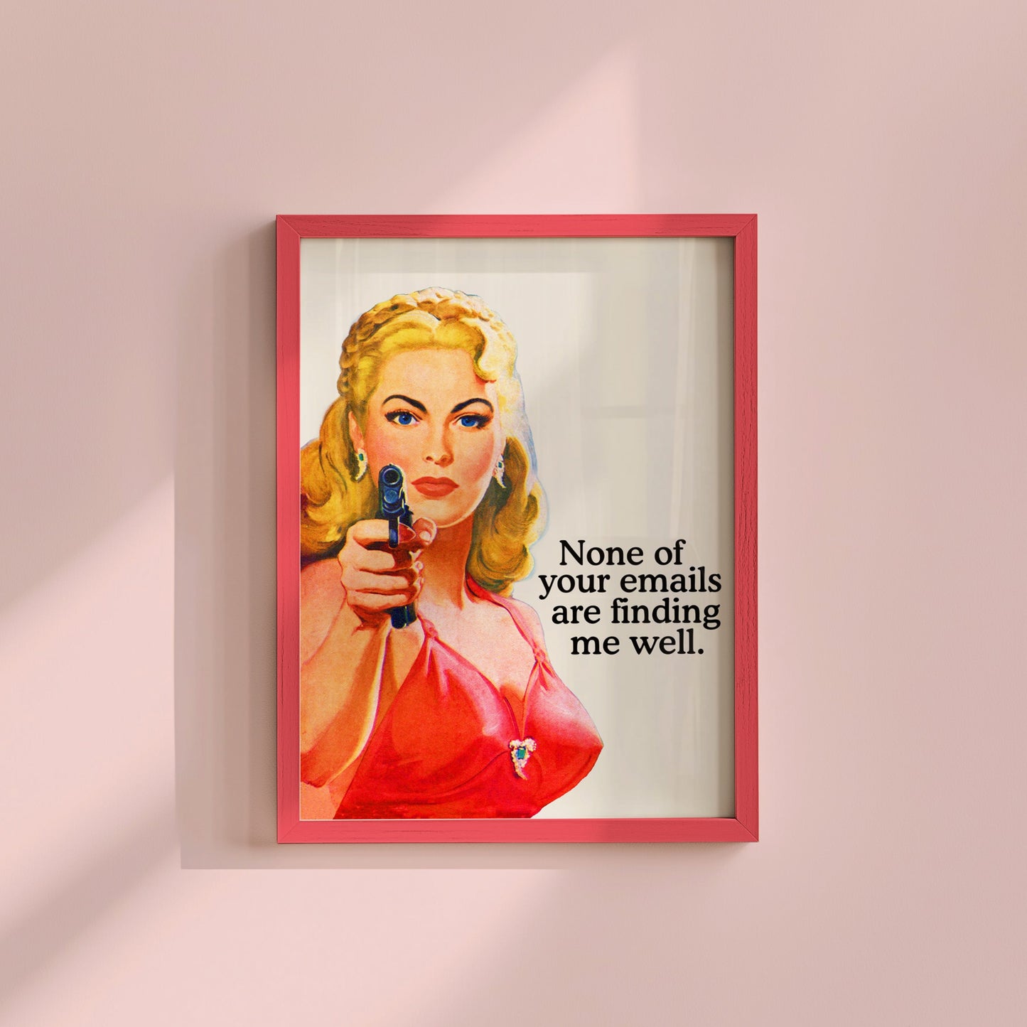 Pulp Style Art With Text " None of your emails are finding me well "