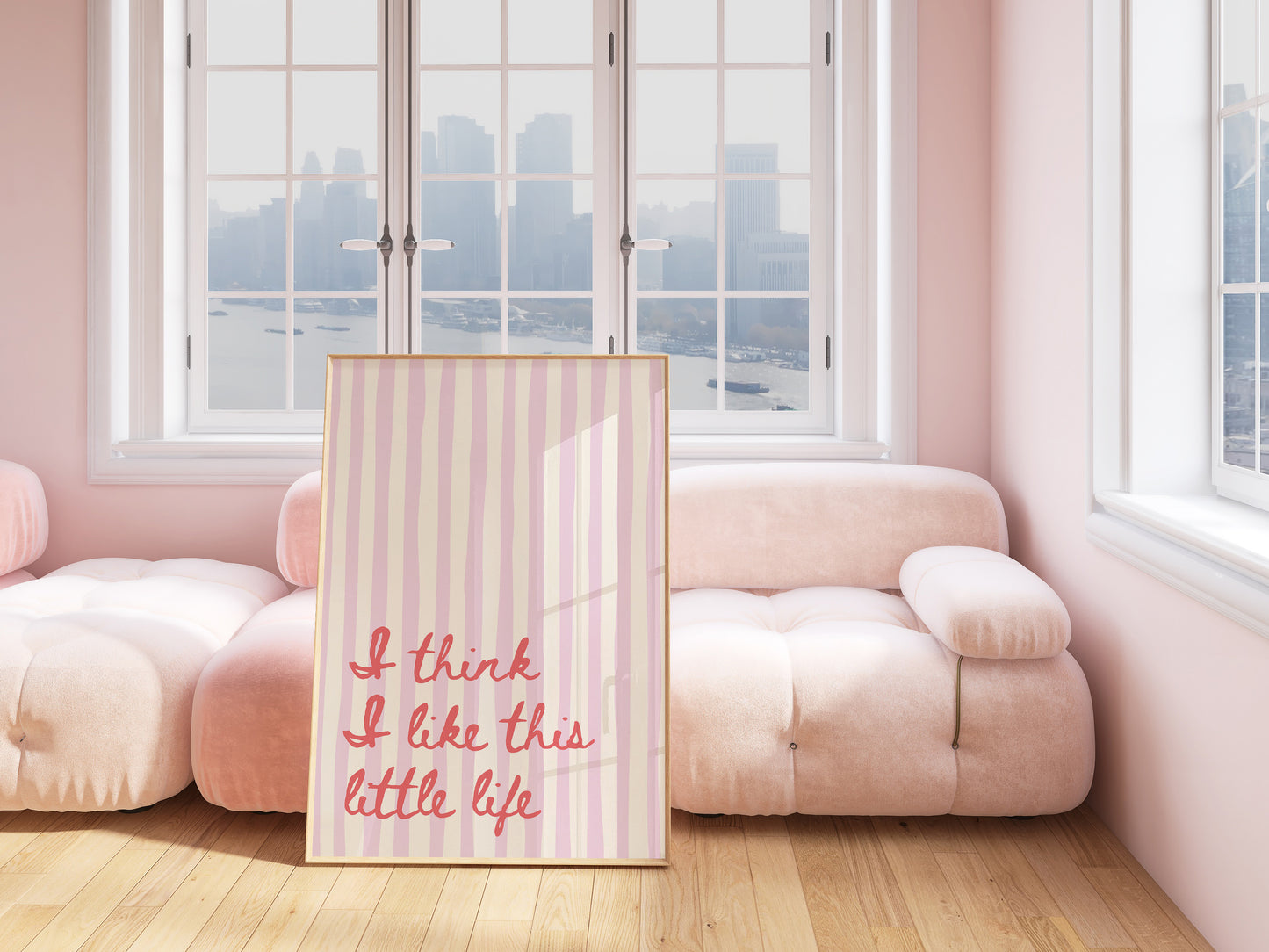 I Think I Like This Little Life Striped Print - Digital Print