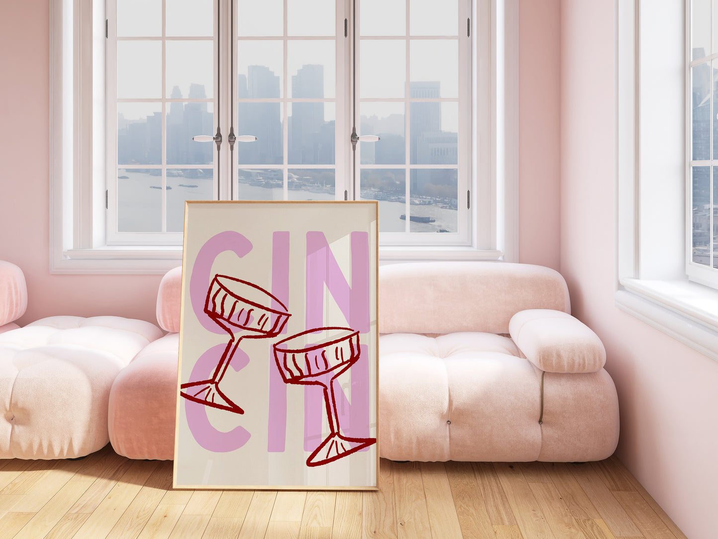 Cin Cin Cocktail Art Poster - Digital Print