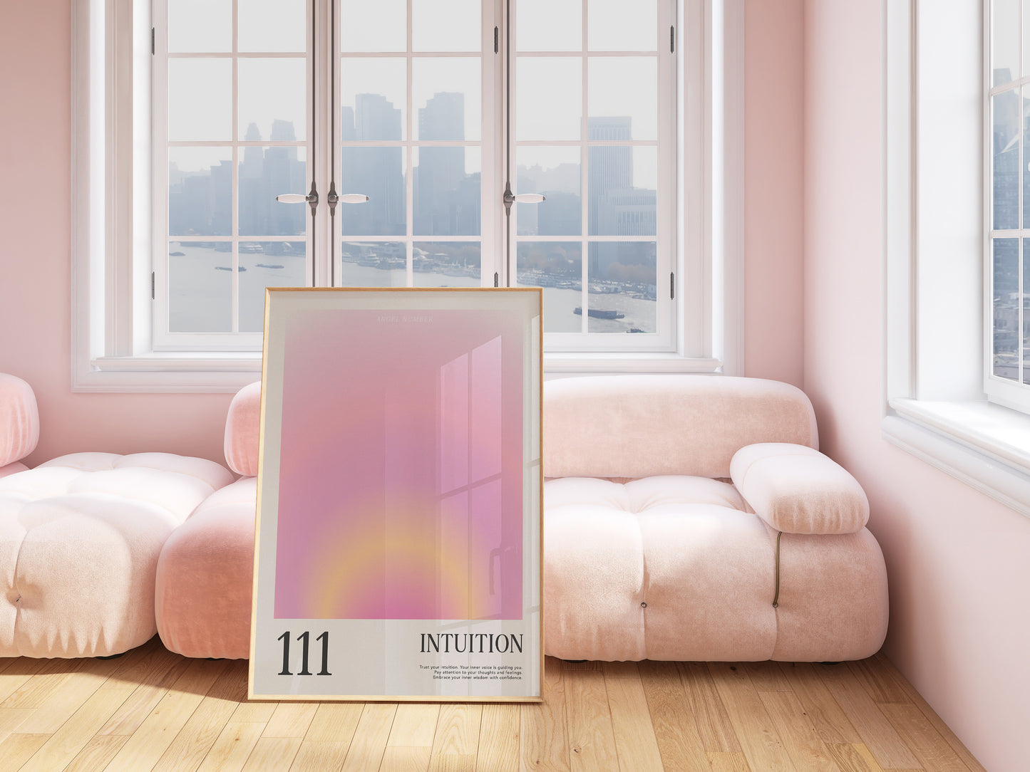 Angel Number Poster 111 Gradient Art - Digital Print