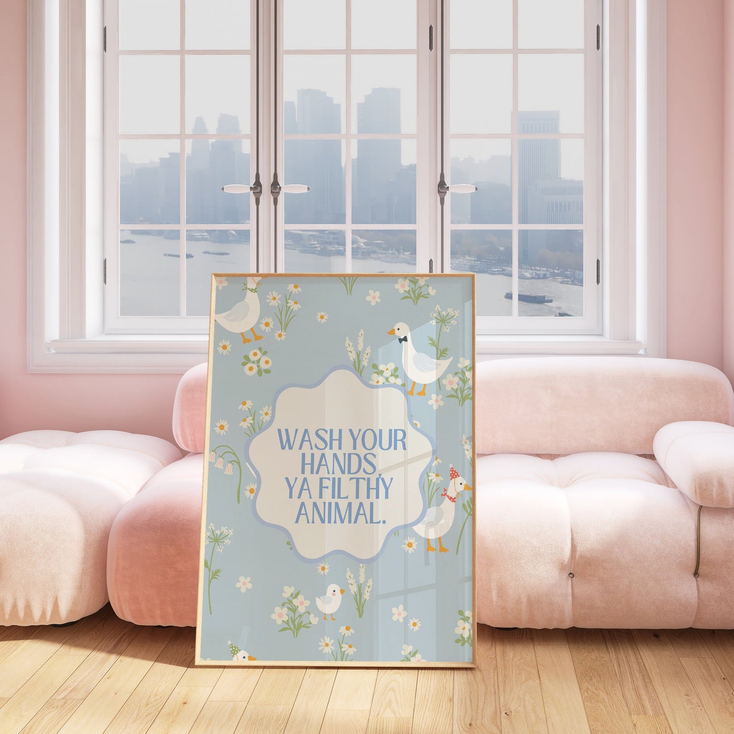 Wash Your Hands You Filthy Animal Bathroom Print - Digital Print