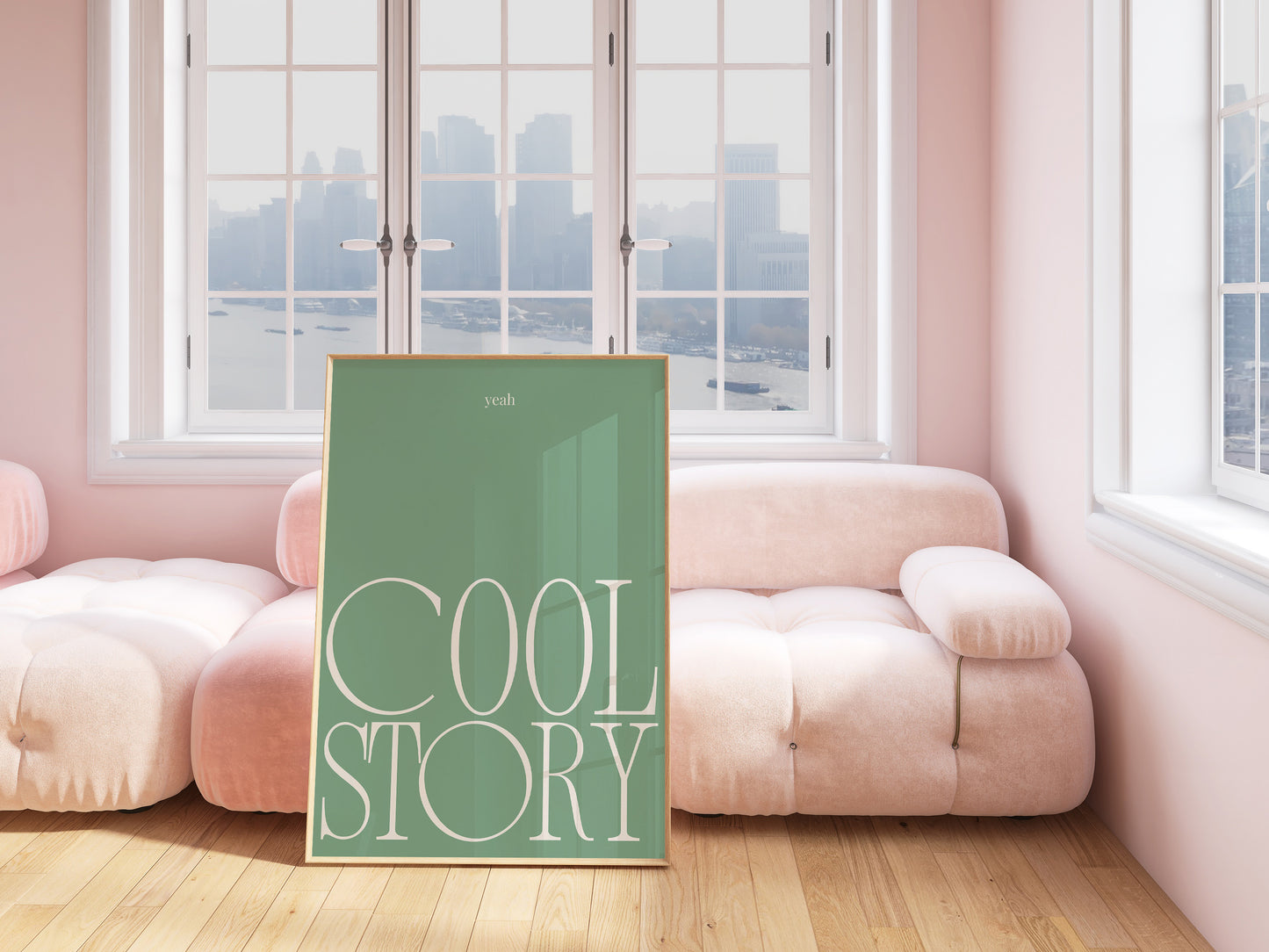 Cool Story Sage Green Minimalist Poster - Digital Print