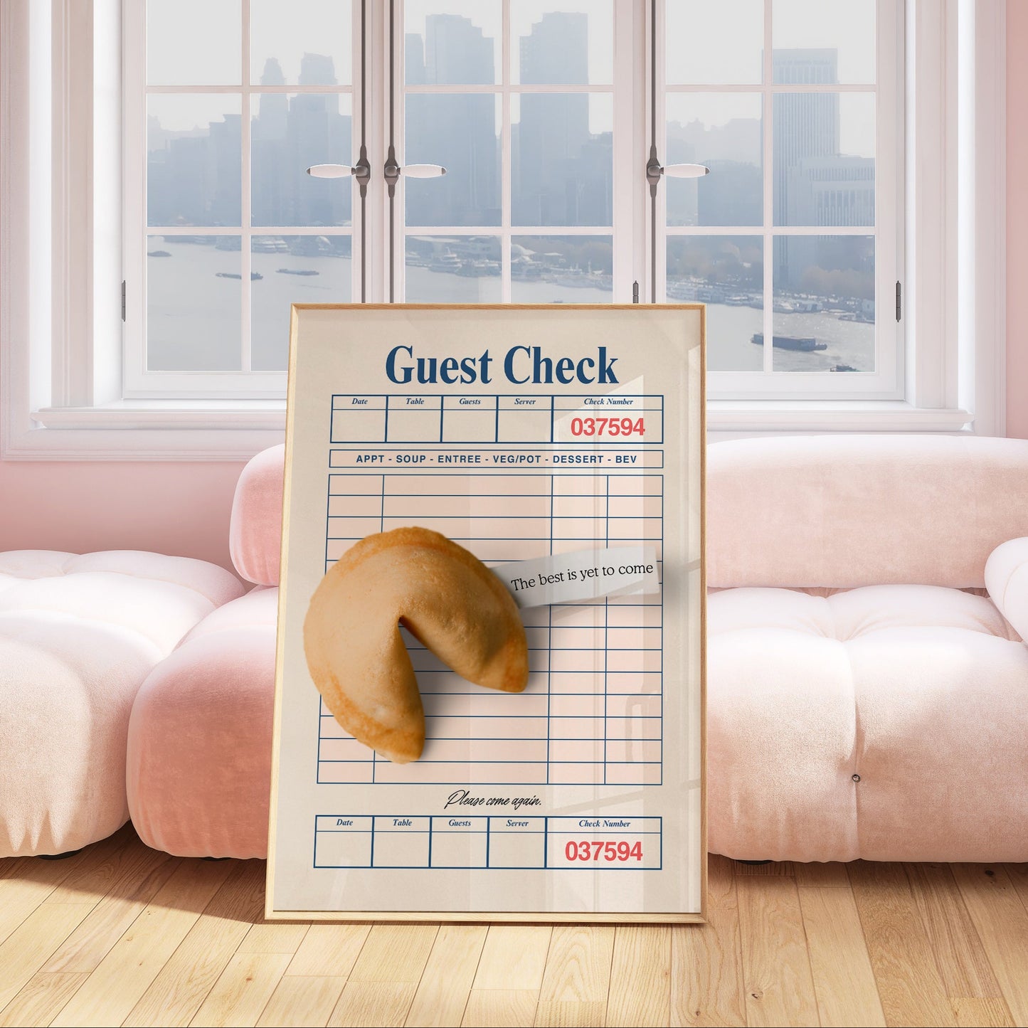 Fortune Cookie The Best Is Yet To Come Retro Guest Check Poster - Digital Print