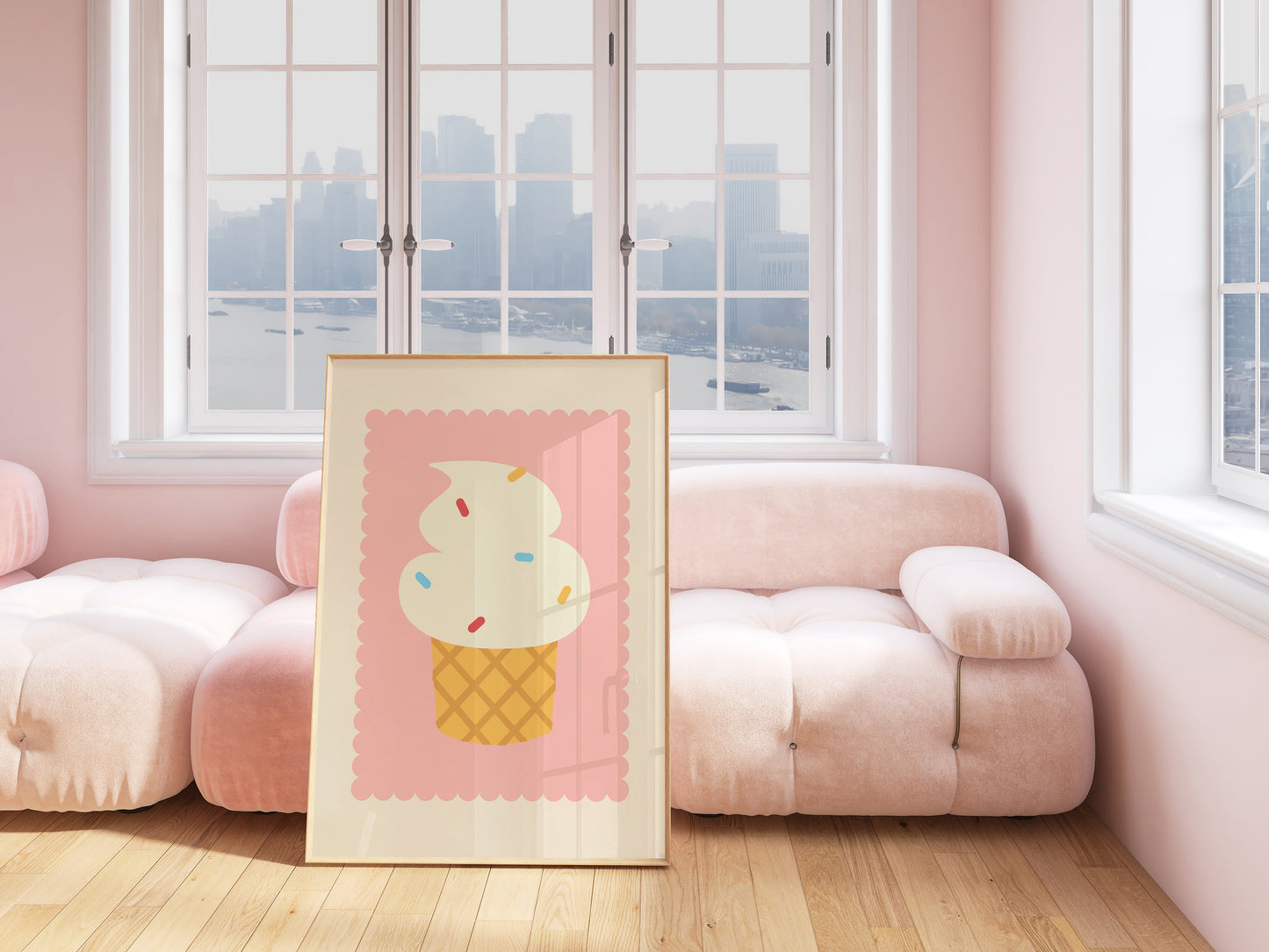 Cute Ice Cream Art Print - Digital Print