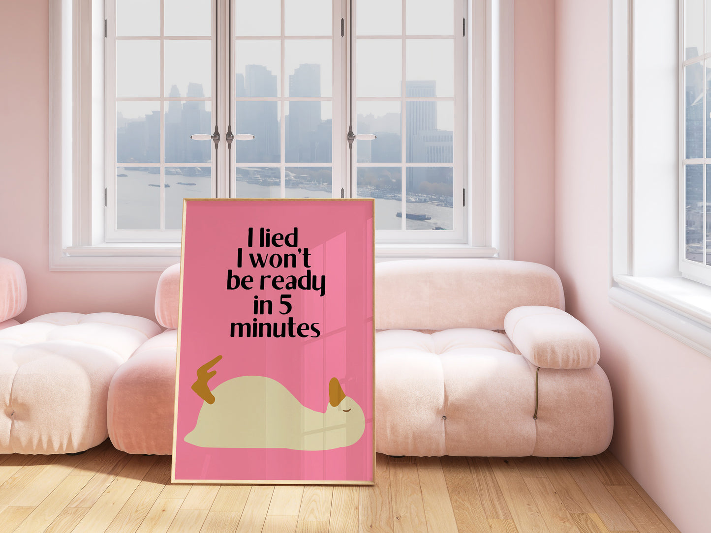 Cute Duck I lied I Won't Be Ready in 5 Minutes Print - Digital Print