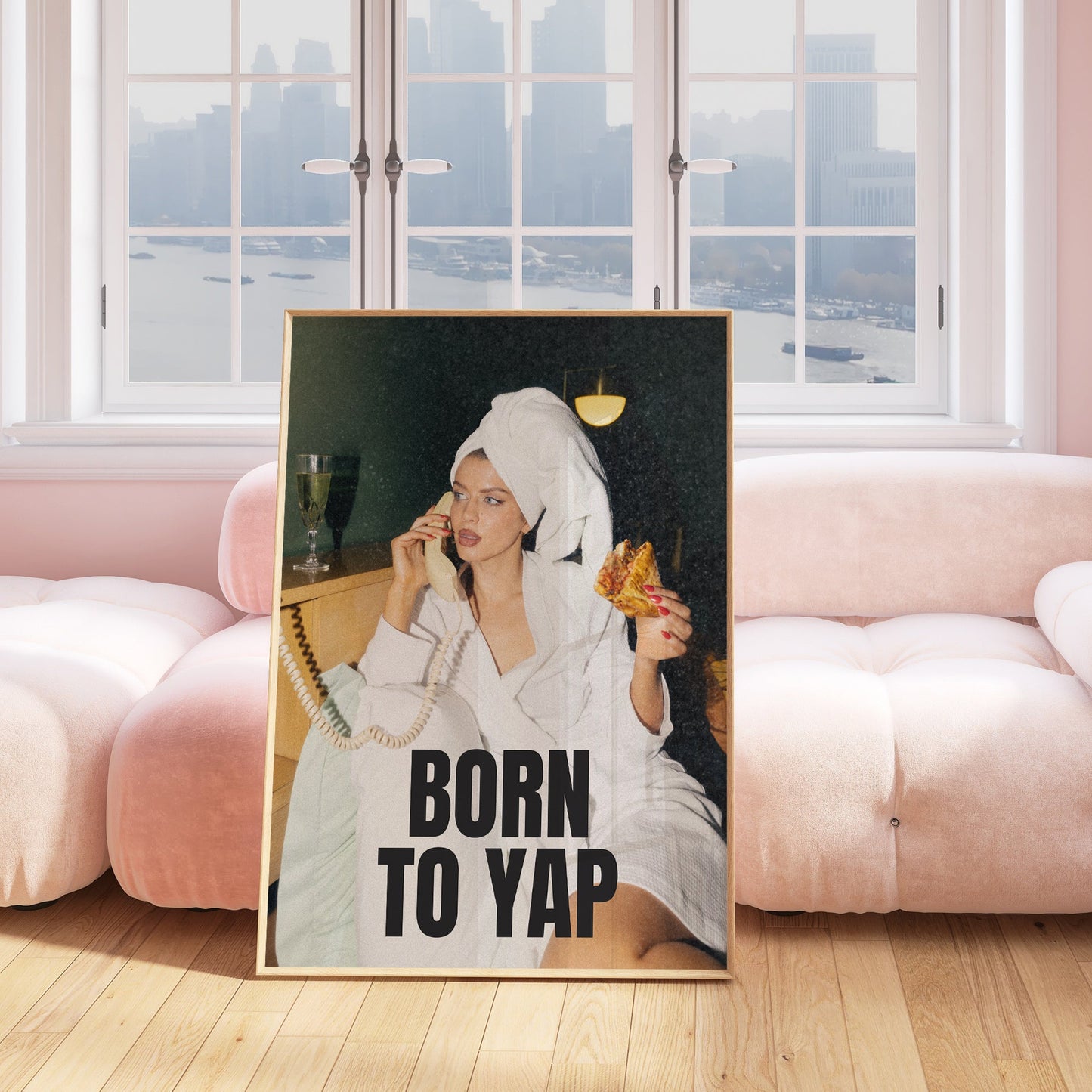 Born To Yap Retro Woman Poster - Digital Print