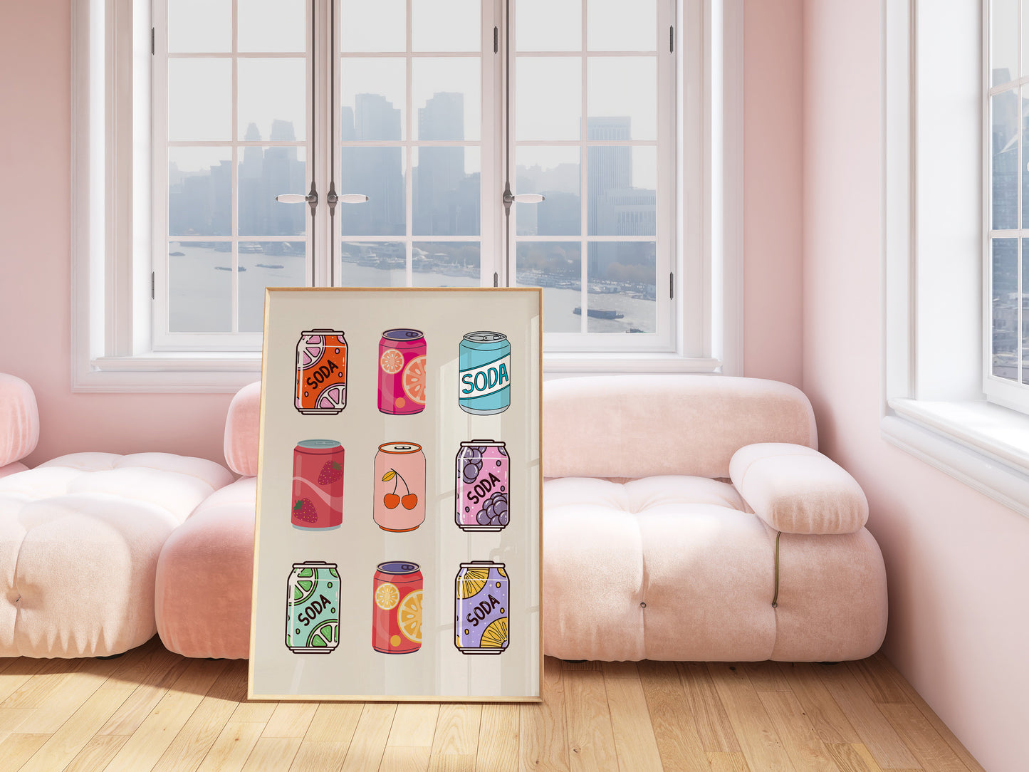 Retro Cans Kitchen Poster- Digital Print