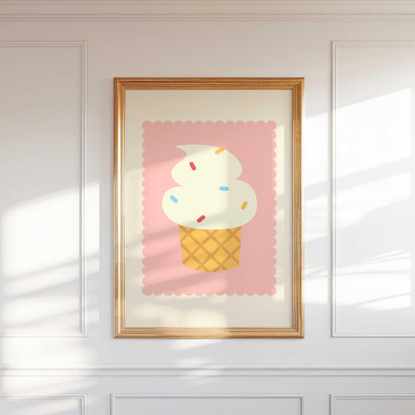 Cute Ice Cream Art Print - Digital Print