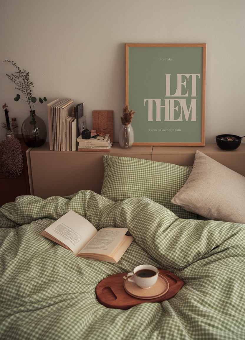 Let Them Quote Sage Green Positivity Print - Digital Print