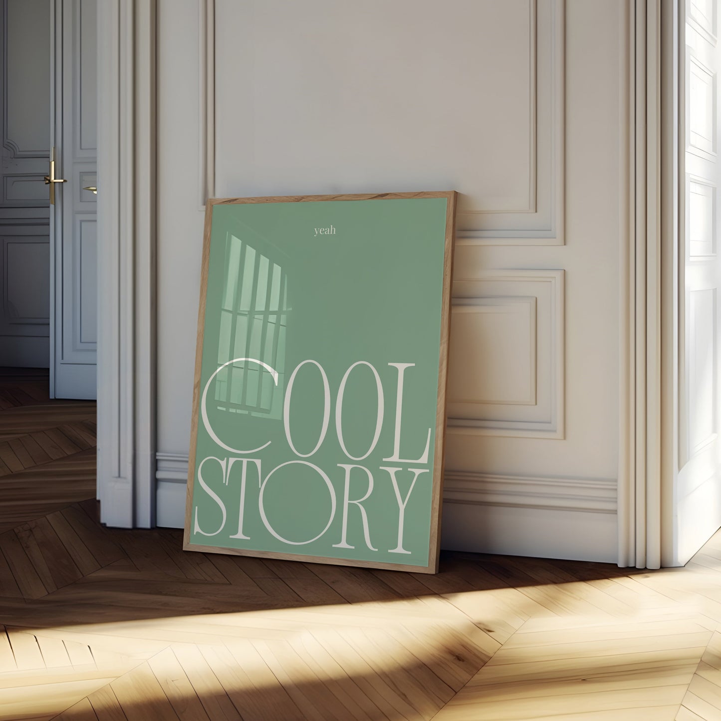 Cool Story Sage Green Minimalist Poster - Digital Print