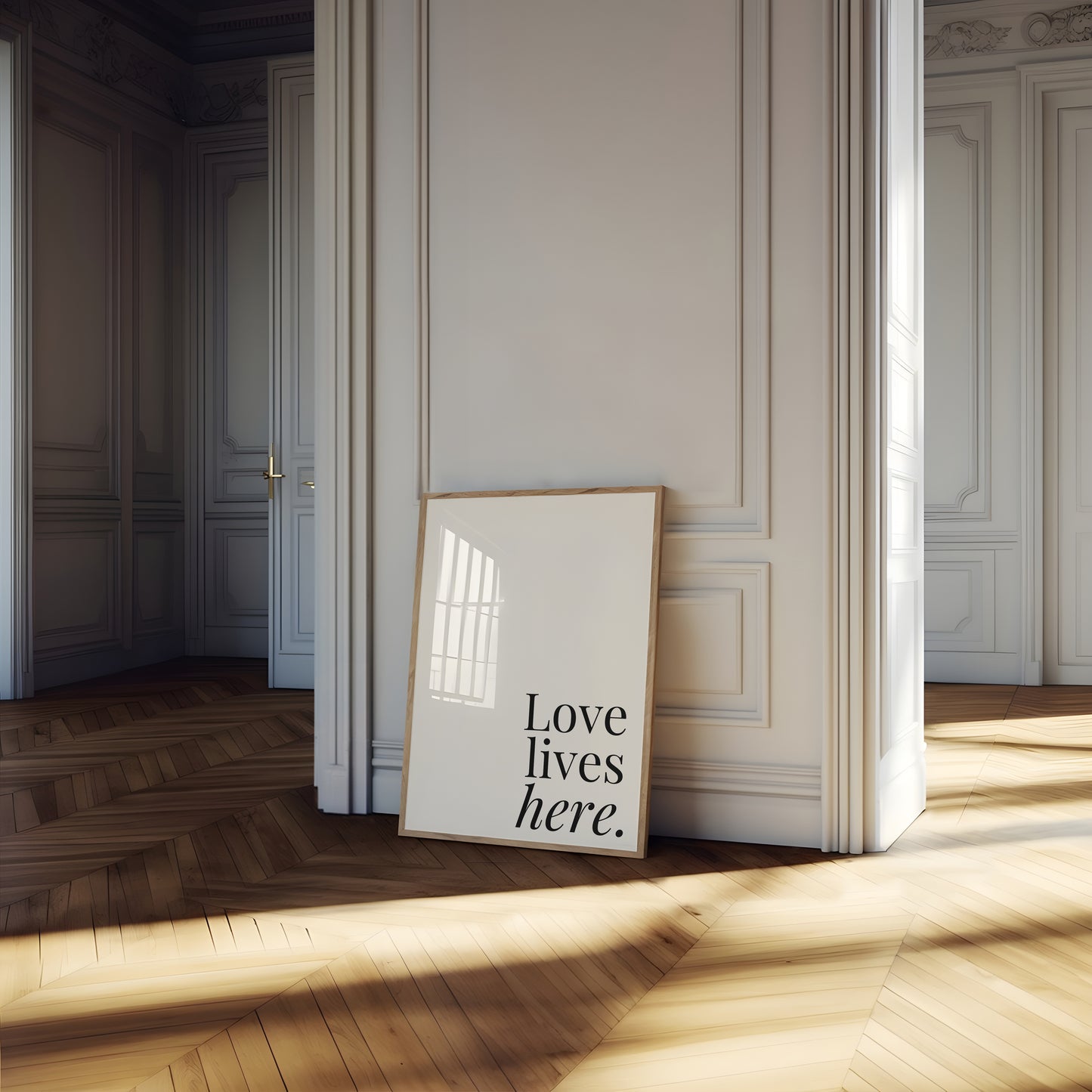 Love Lives Here Minimalist Print - Digital Print