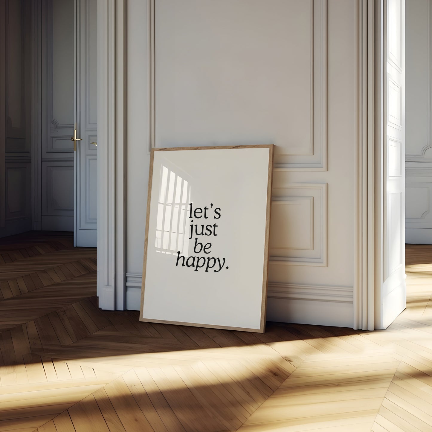 Let's Just Be Happy Art Print - Digital Print