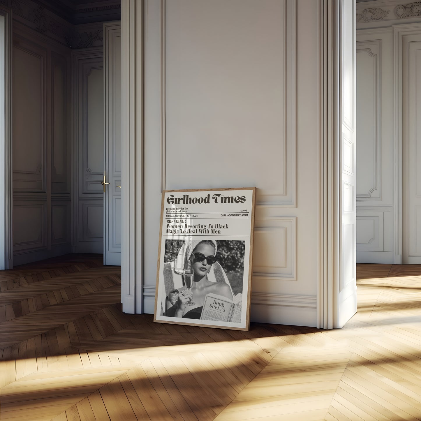 Vintage Retro Newspaper It Girl Poster - Digital Print
