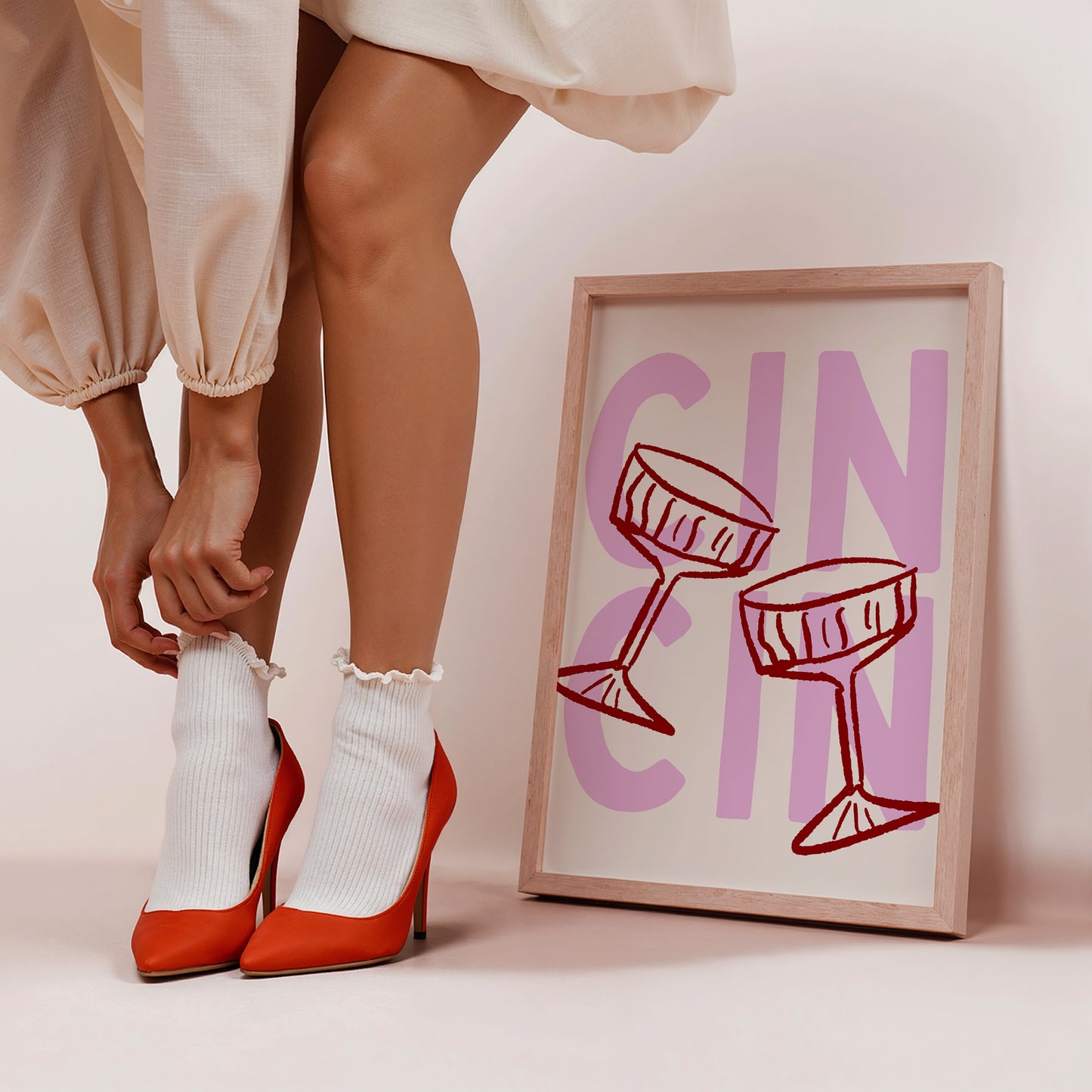 Cin Cin Cocktail Art Poster - Digital Print