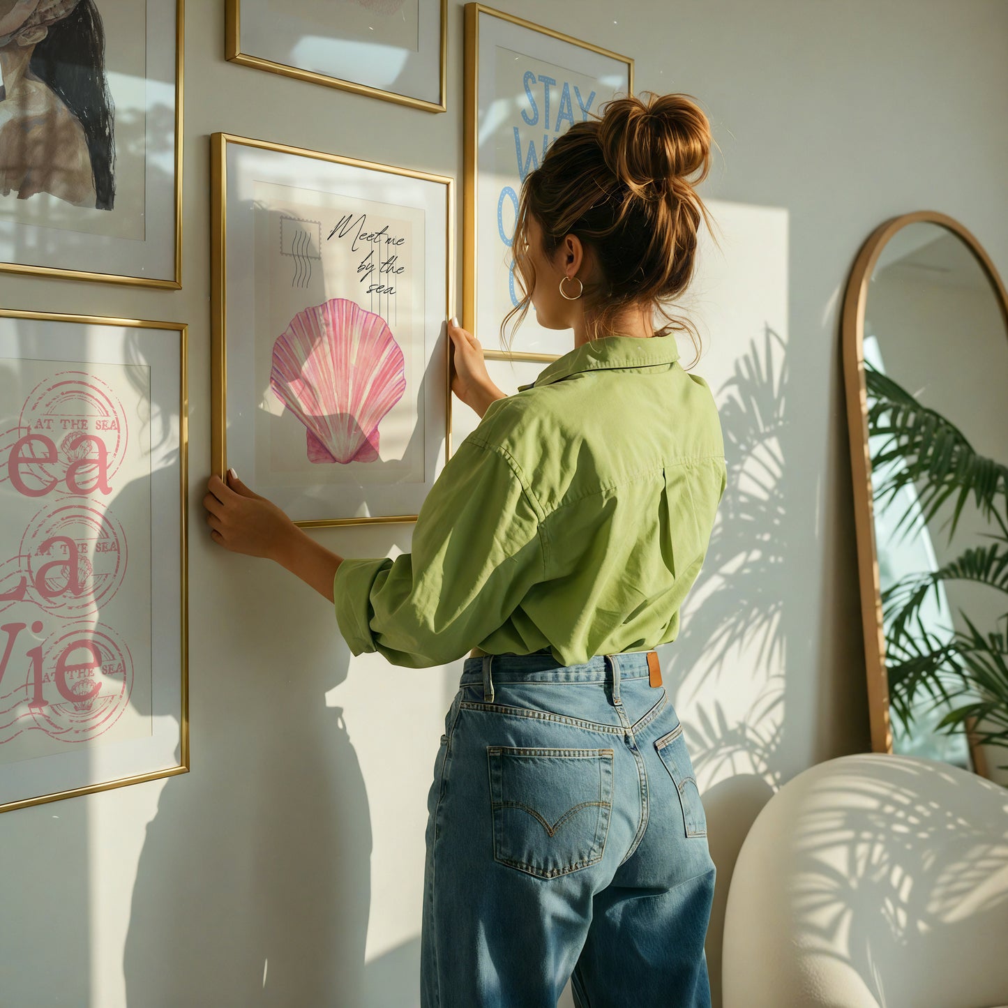 Dreamy Coastal Beach Gallery Set of 5 Prints - Digital Print