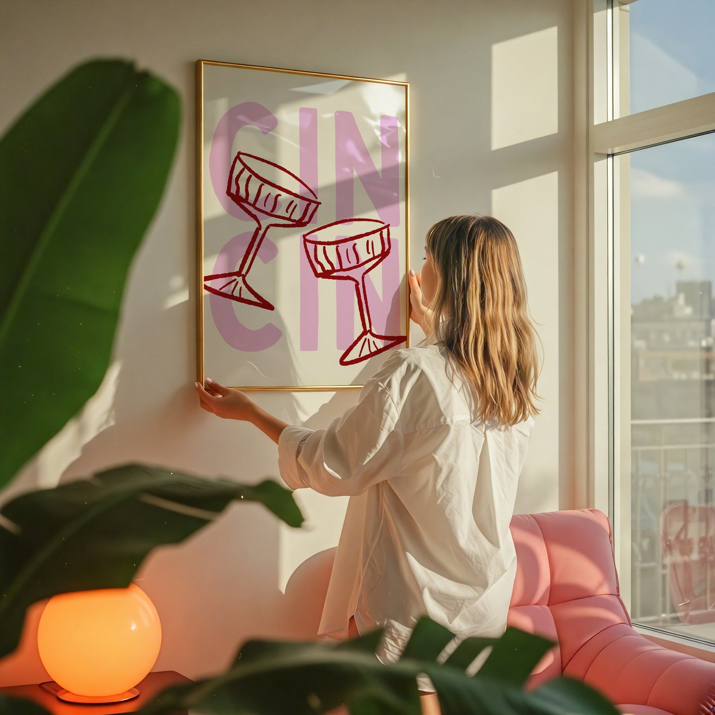Cin Cin Cocktail Art Poster - Digital Print