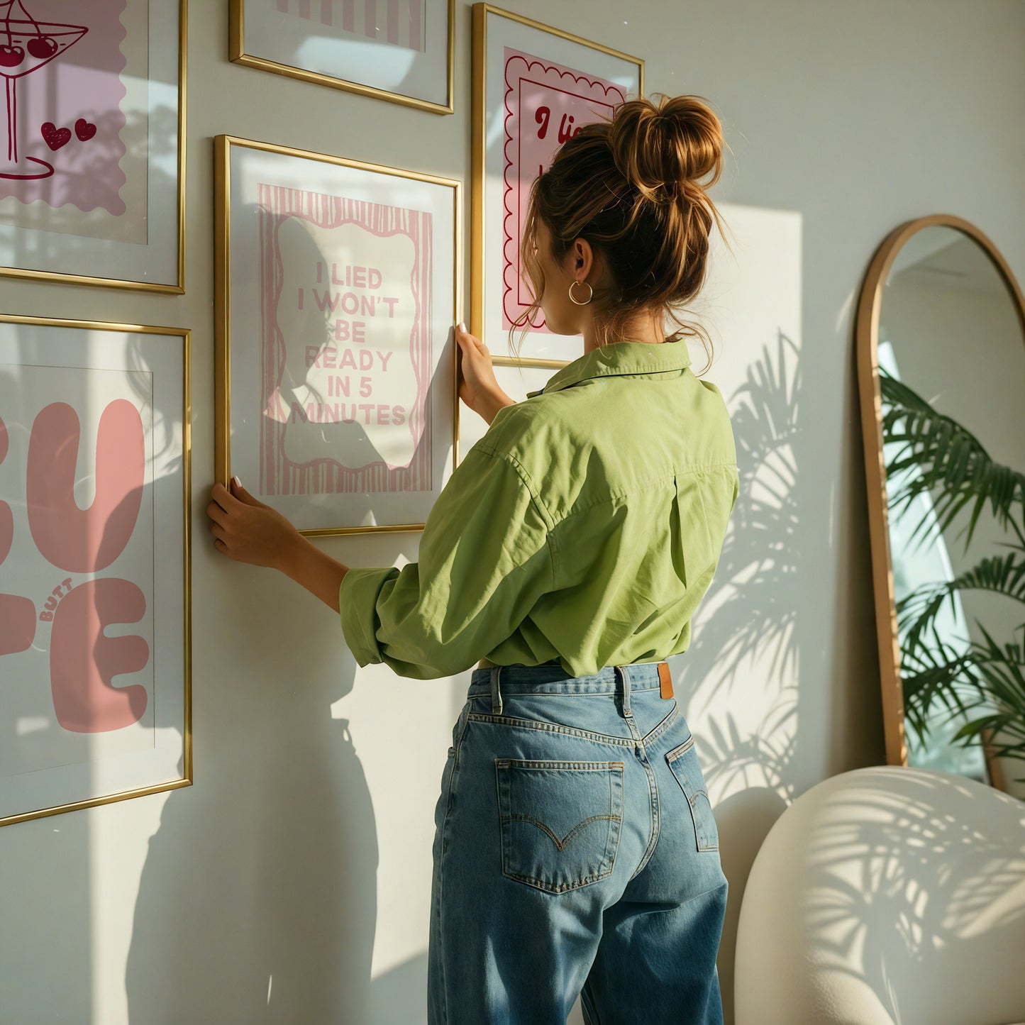 I lied I Won't Be Ready In 5 Minutes Pink Art Print - Digital Print