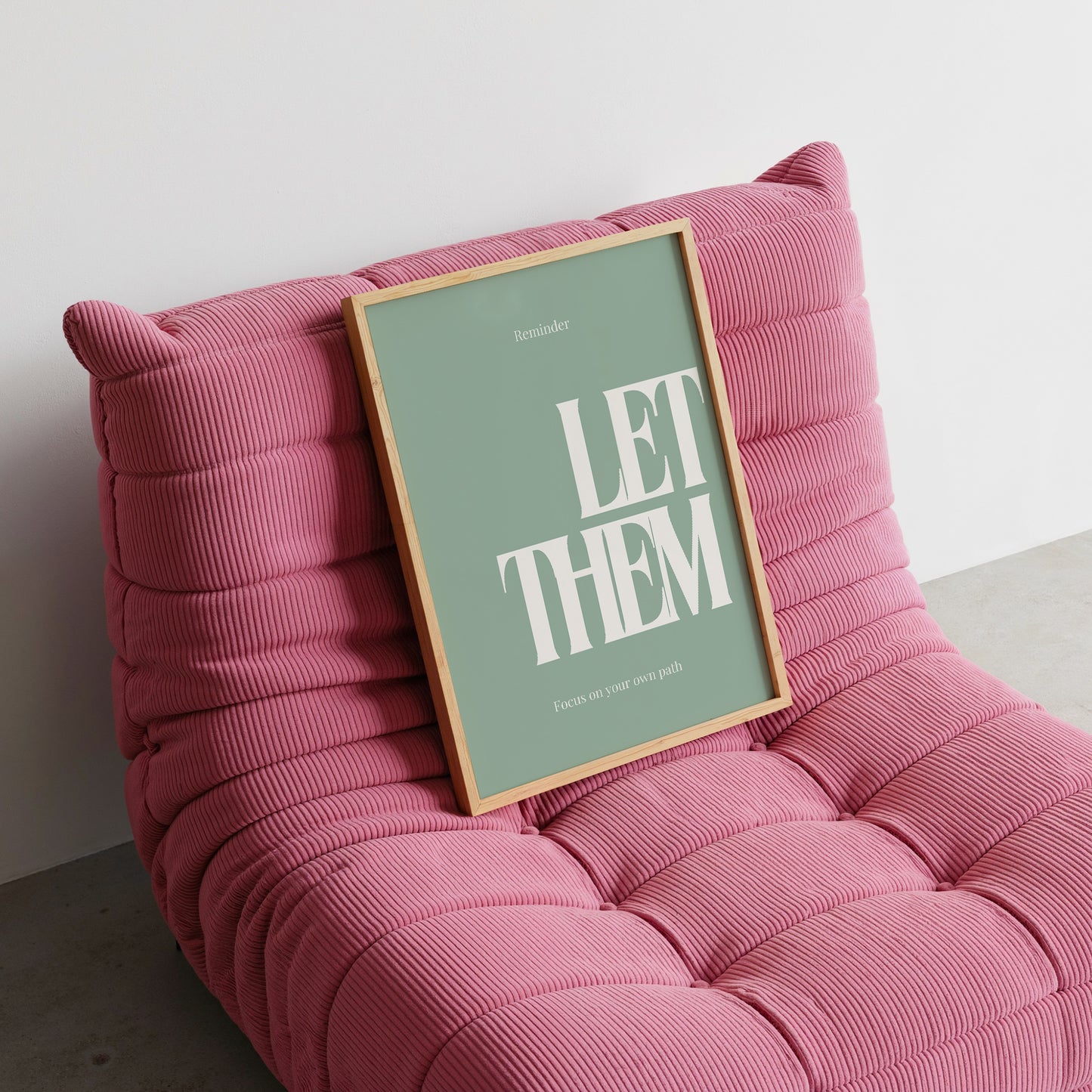 Let Them Quote Sage Green Positivity Print - Digital Print