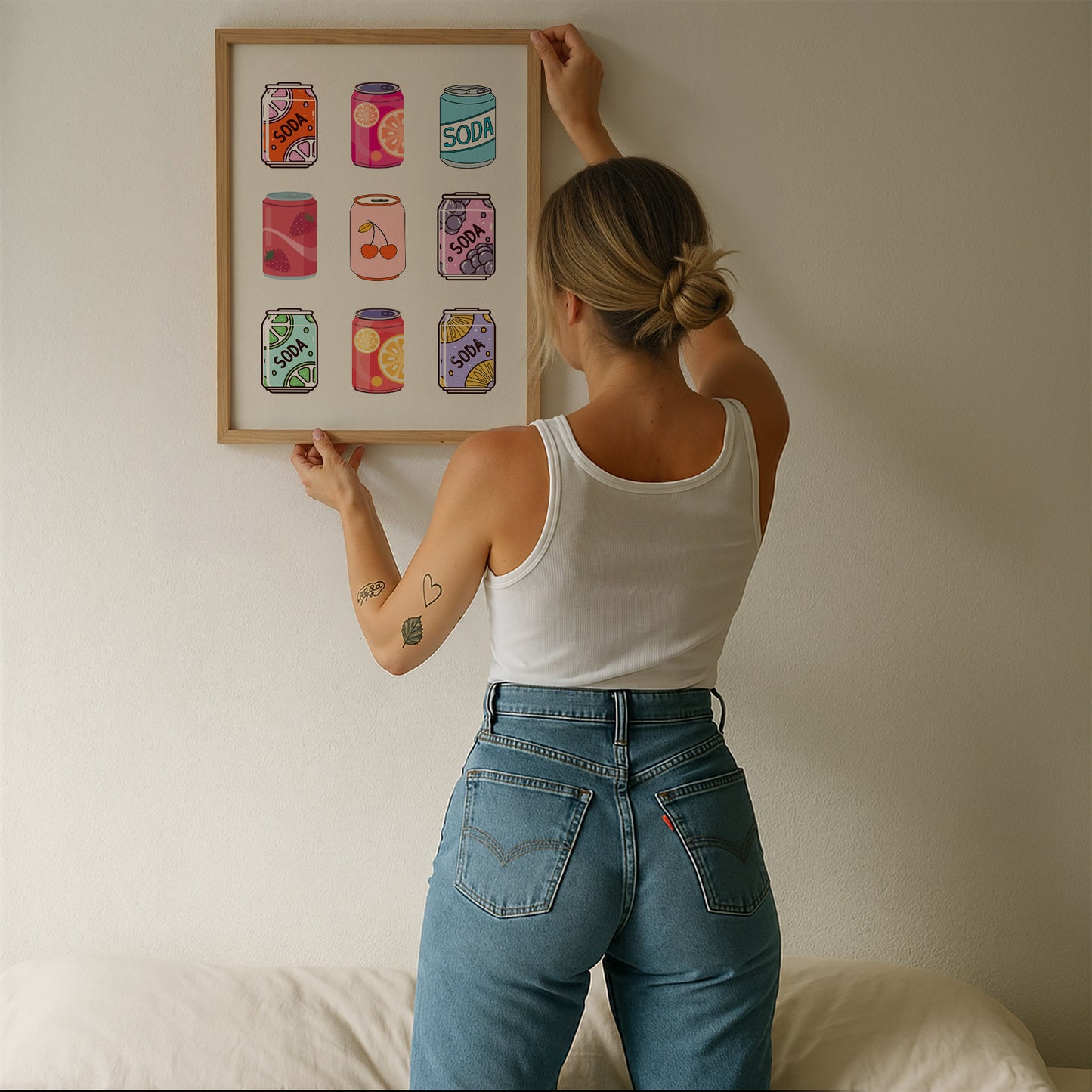 Retro Cans Kitchen Poster- Digital Print
