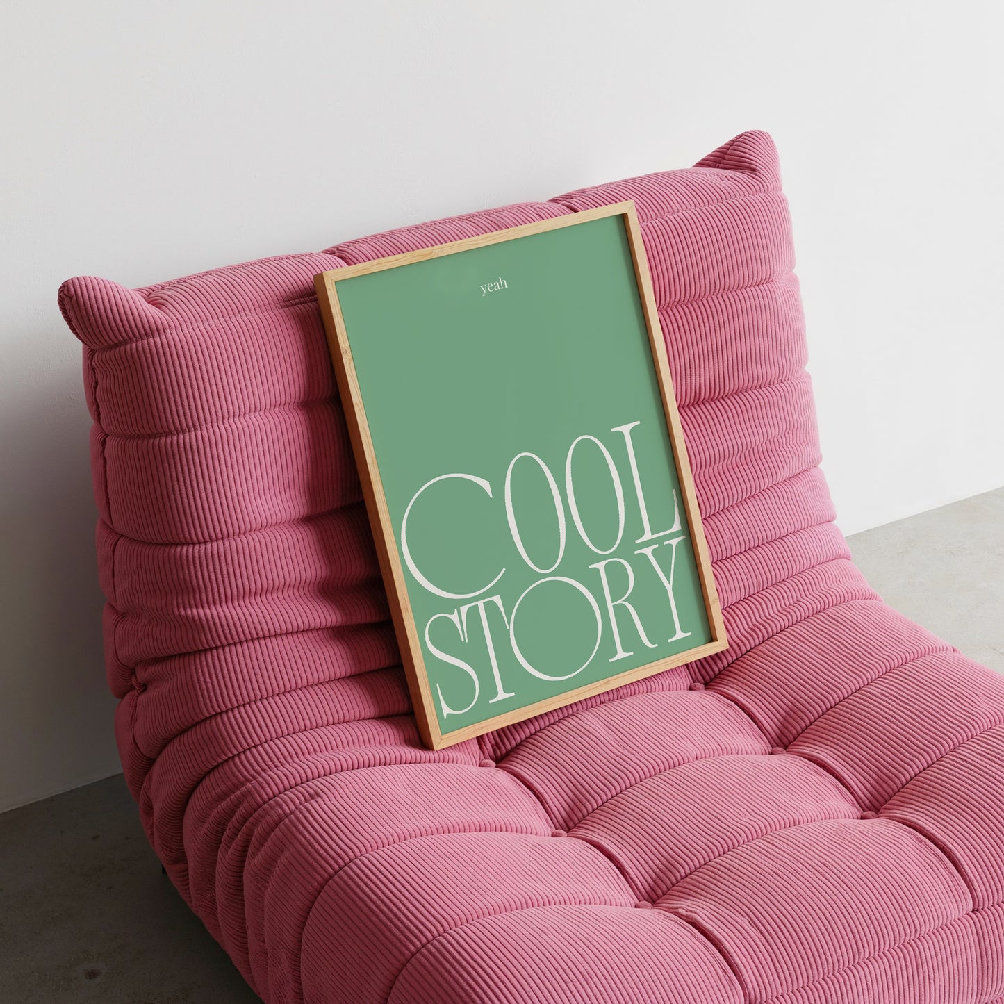 Cool Story Sage Green Minimalist Poster - Digital Print