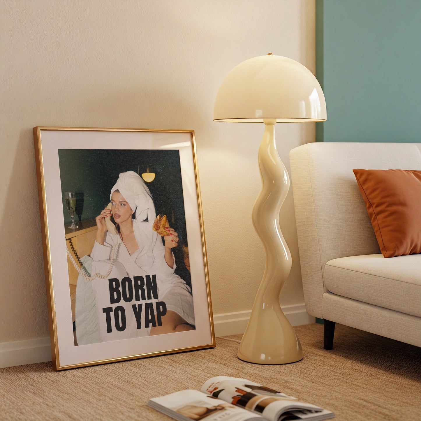 Born To Yap Retro Woman Poster - Digital Print