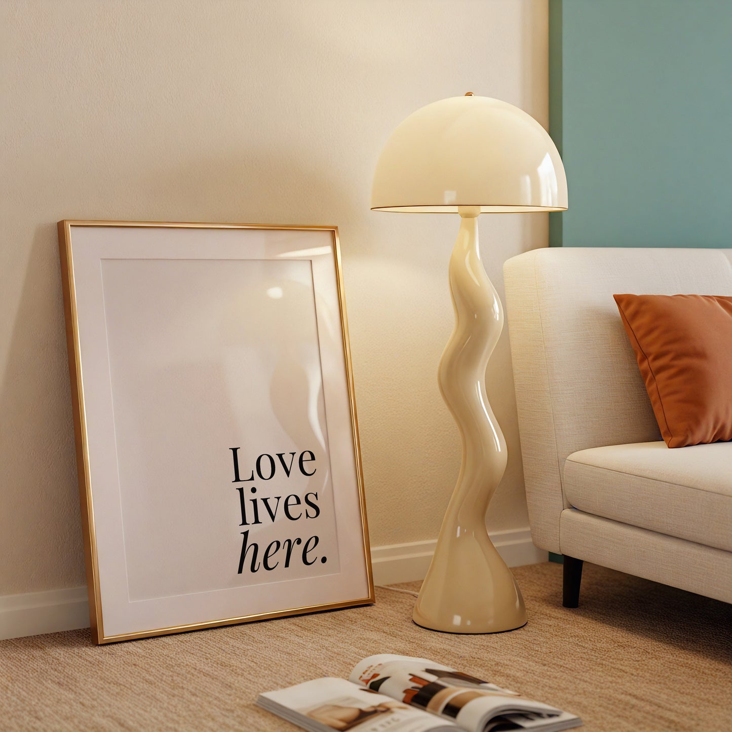 Love Lives Here Minimalist Print - Digital Print