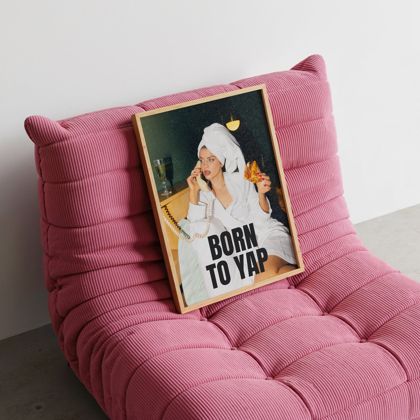 Born To Yap Retro Woman Poster - Digital Print