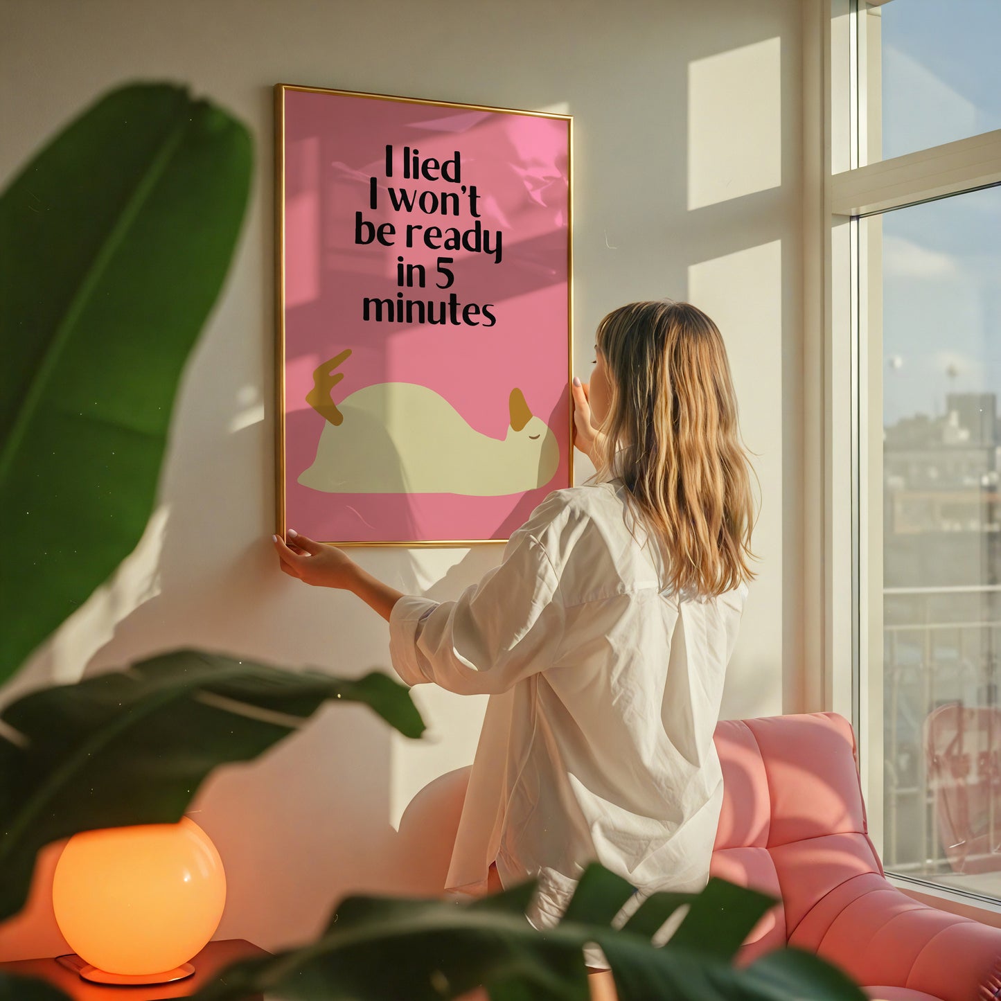 Cute Duck I lied I Won't Be Ready in 5 Minutes Print - Digital Print