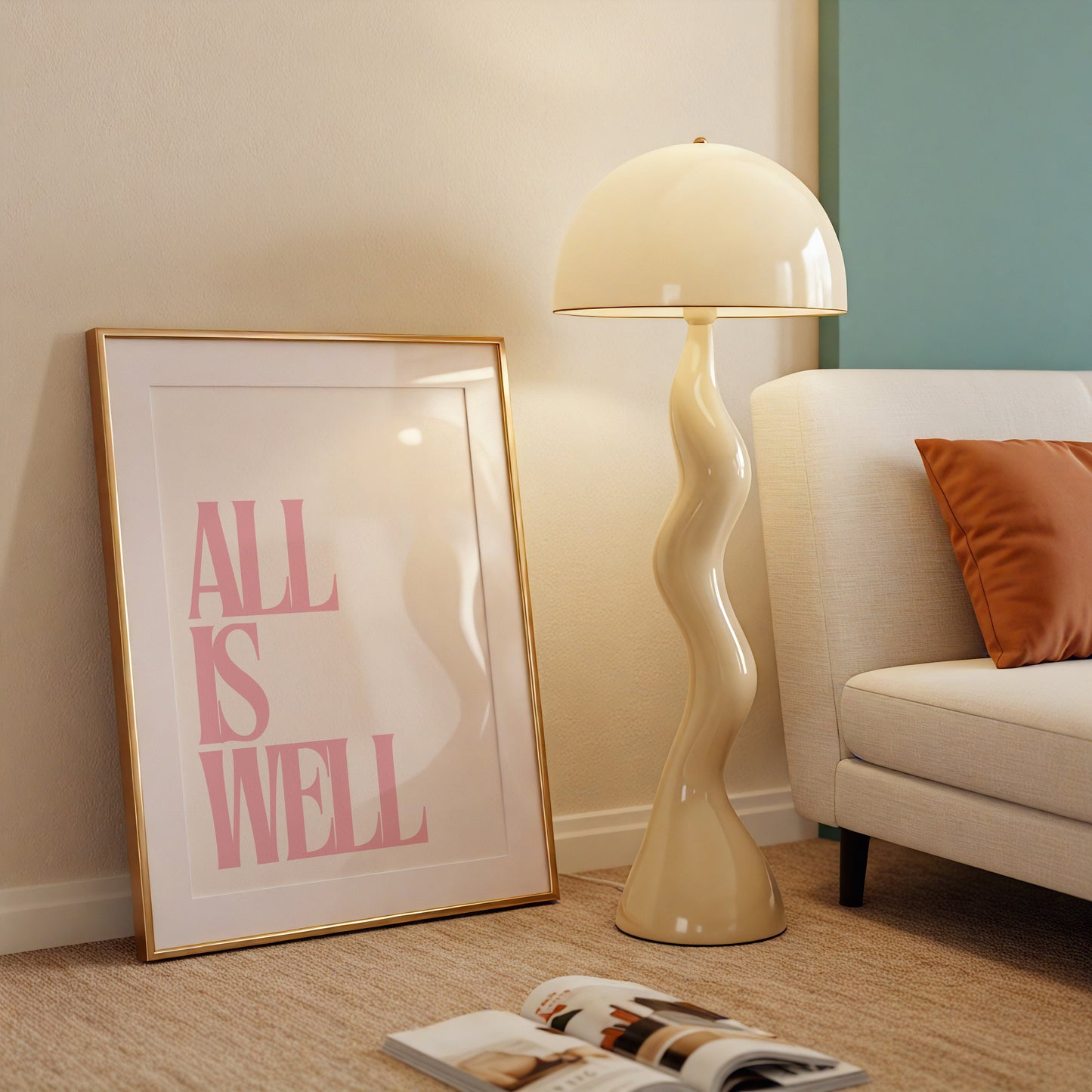 Pink All Is Well Uplifting Print - Digital Print