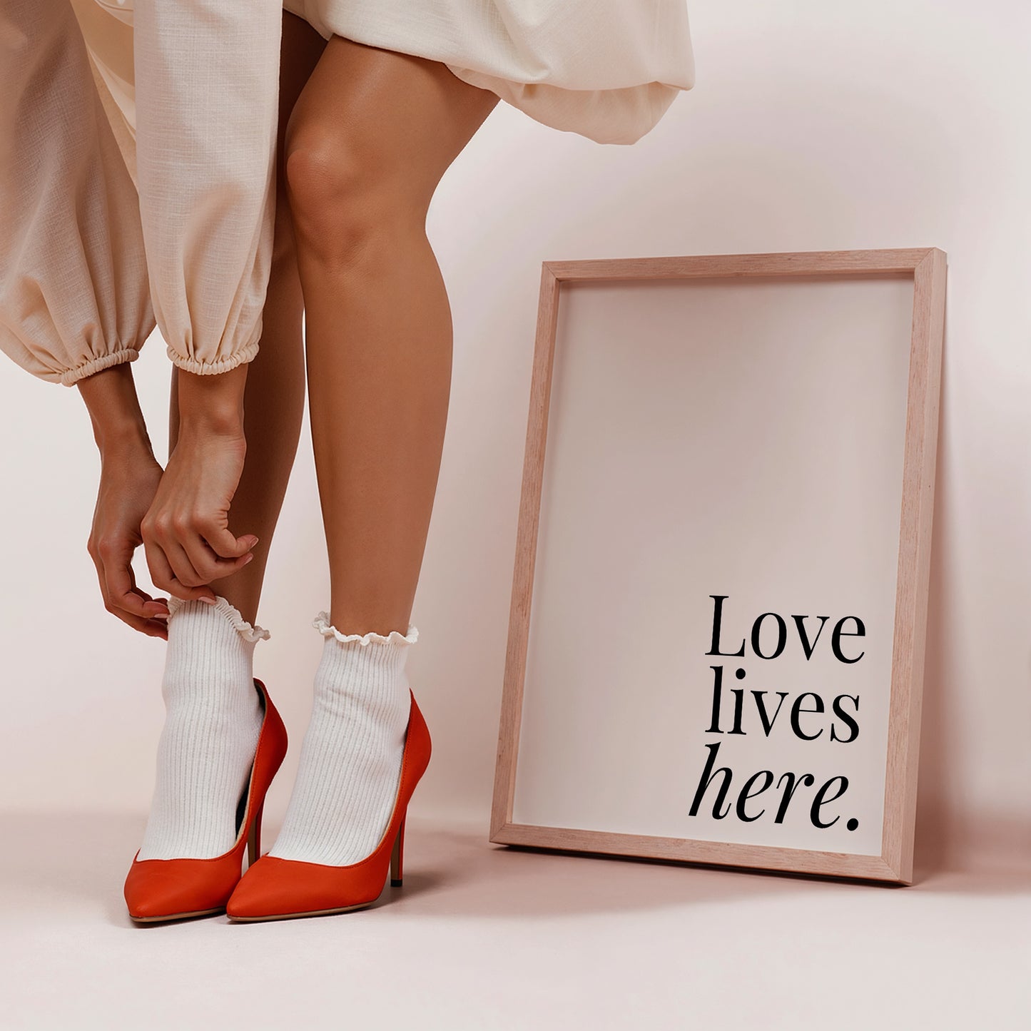 Love Lives Here Minimalist Print - Digital Print