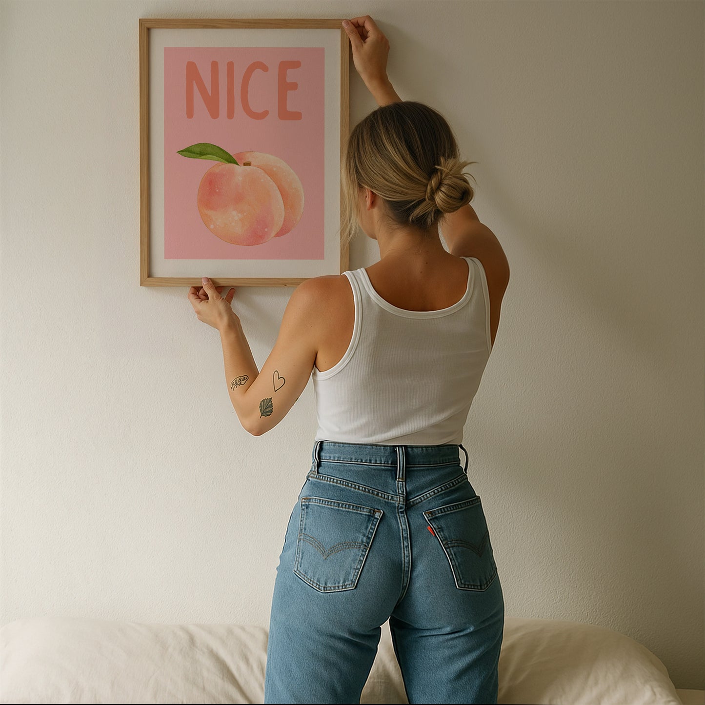 Nice Butt Peach Wall Art - Digital Print