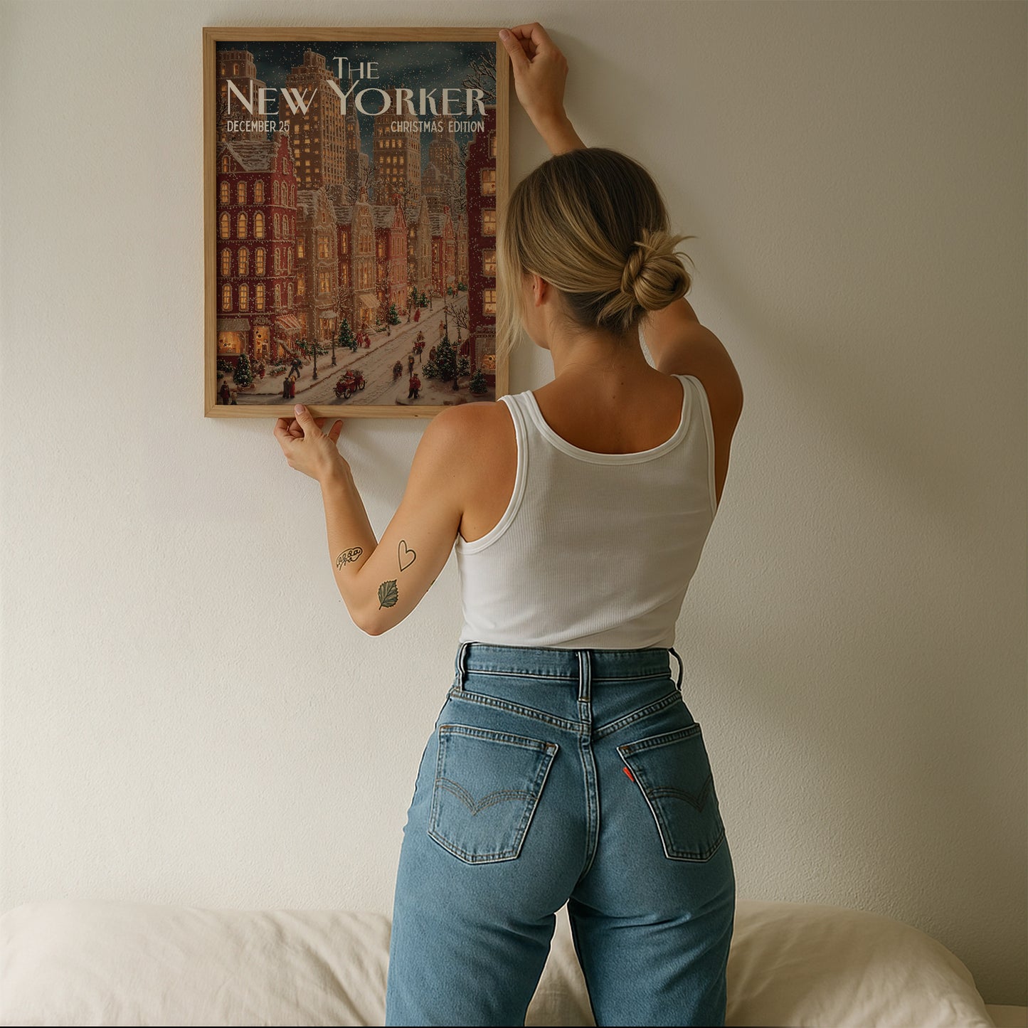 The New Yorker Christmas | New York Streets | Gingerbread Building - Digital Print