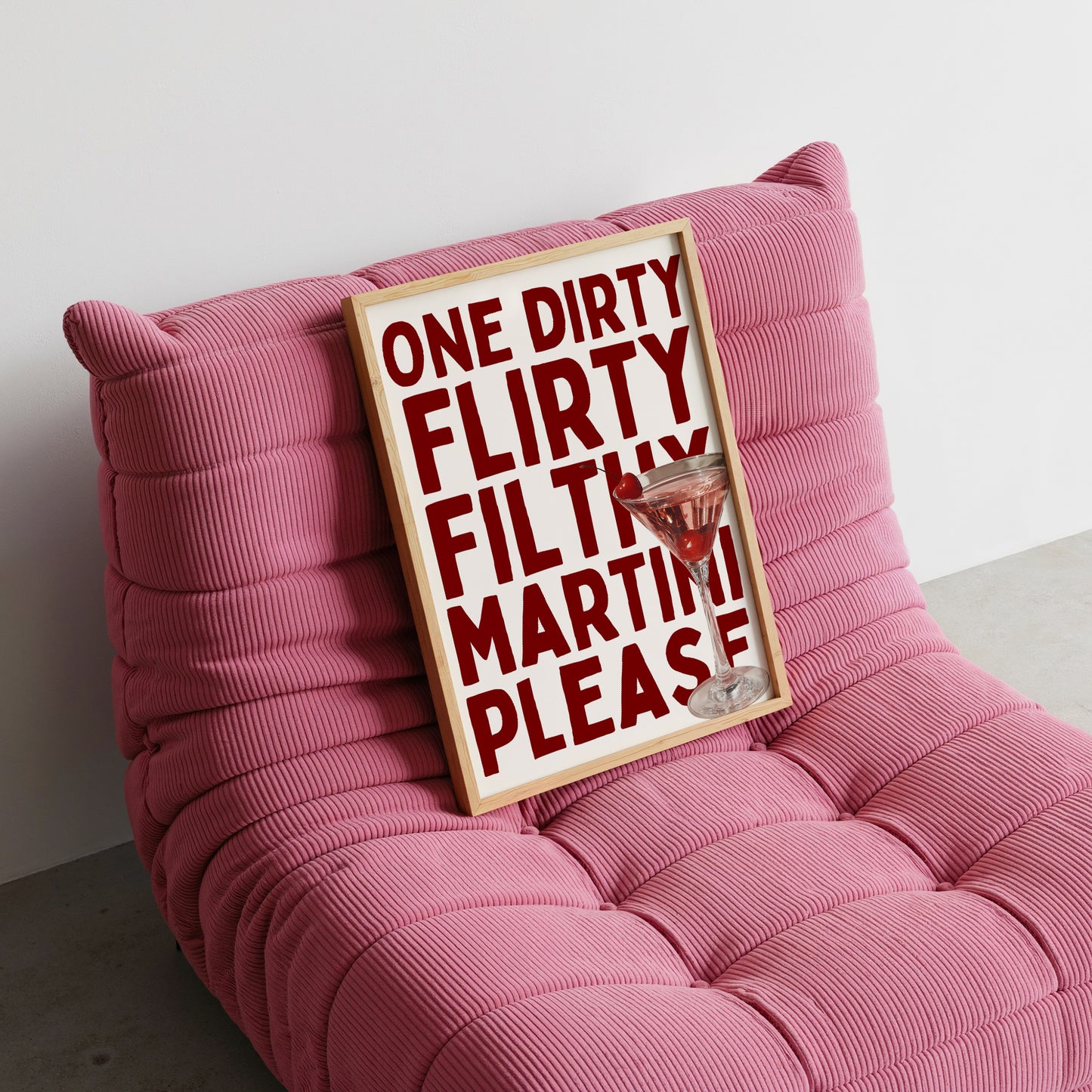 One Dirty Flirty Filthy Martini | Cherry Martini | Digital Print
