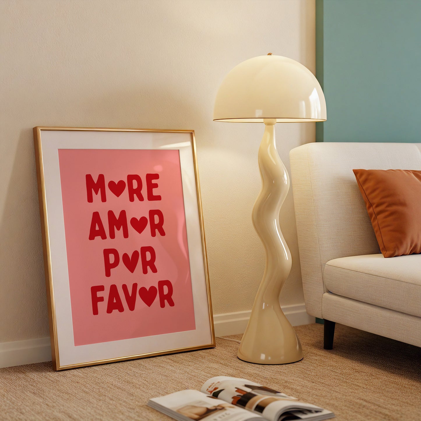 Red & Pink Trendy Gallery Set of 5 - Digital Print