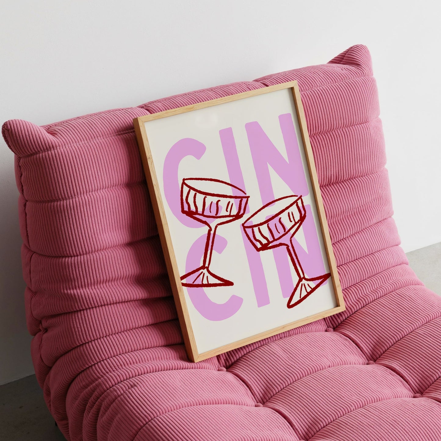 Cin Cin Cocktail Art Poster - Digital Print