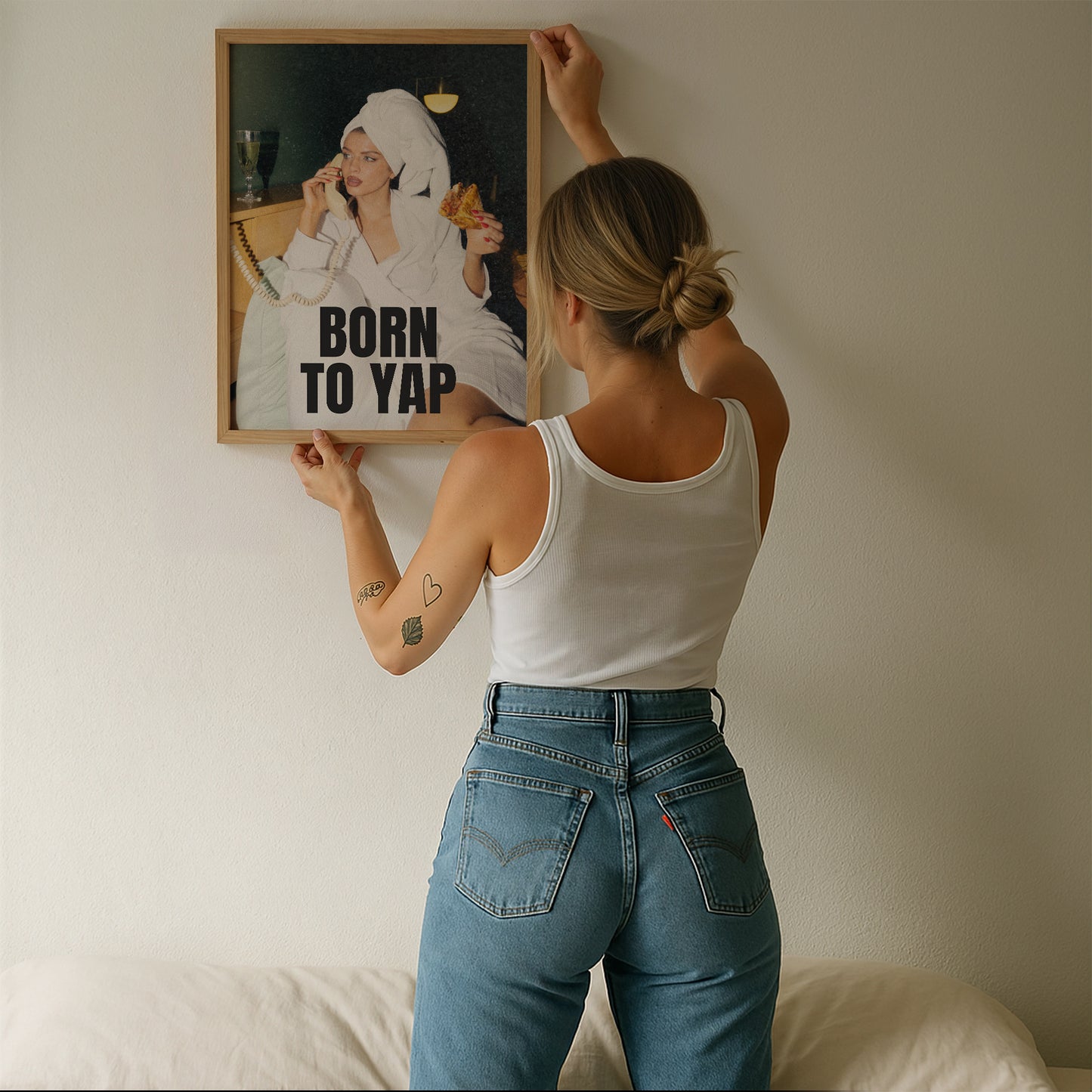 Born To Yap Retro Woman Poster - Digital Print