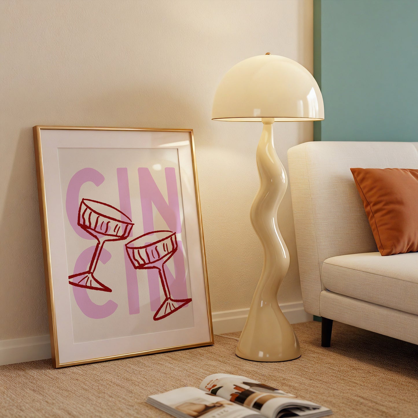 Cin Cin Cocktail Art Poster - Digital Print