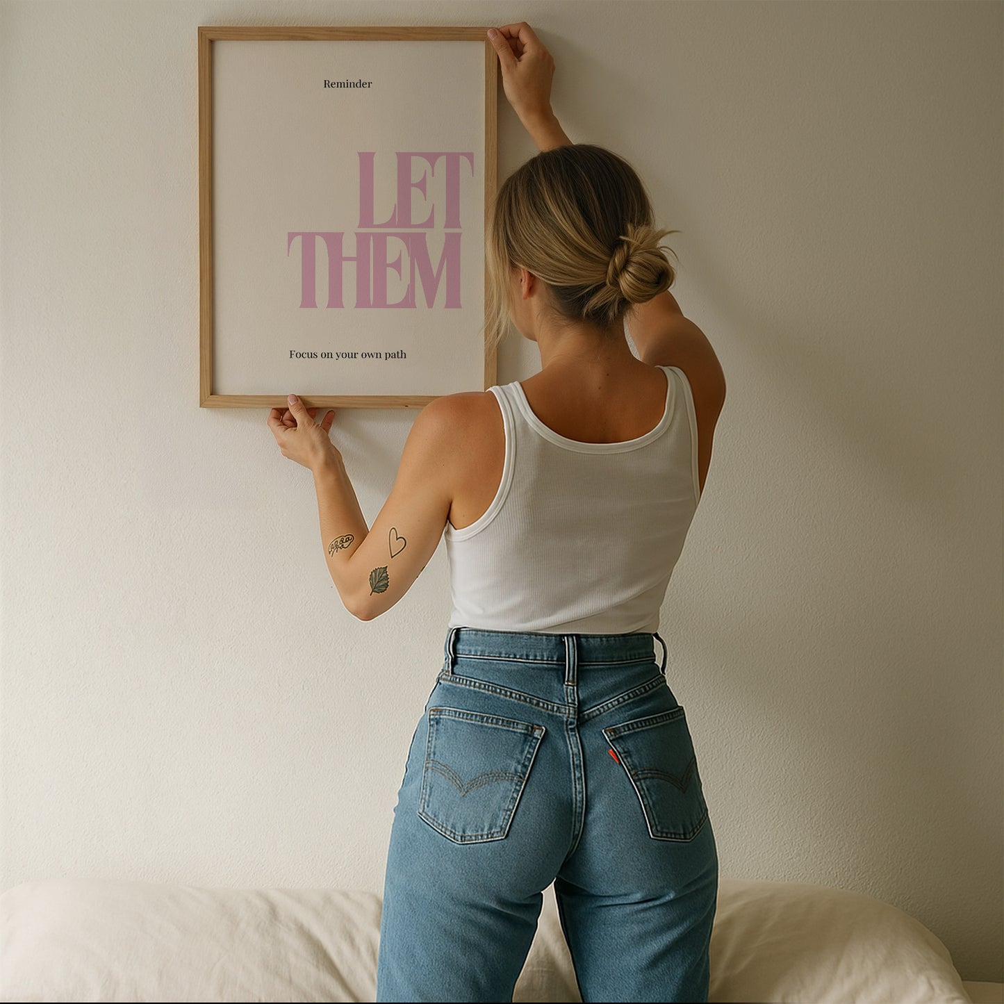 Pink Let Them Quote Art - Empowerment Print - Digital Print