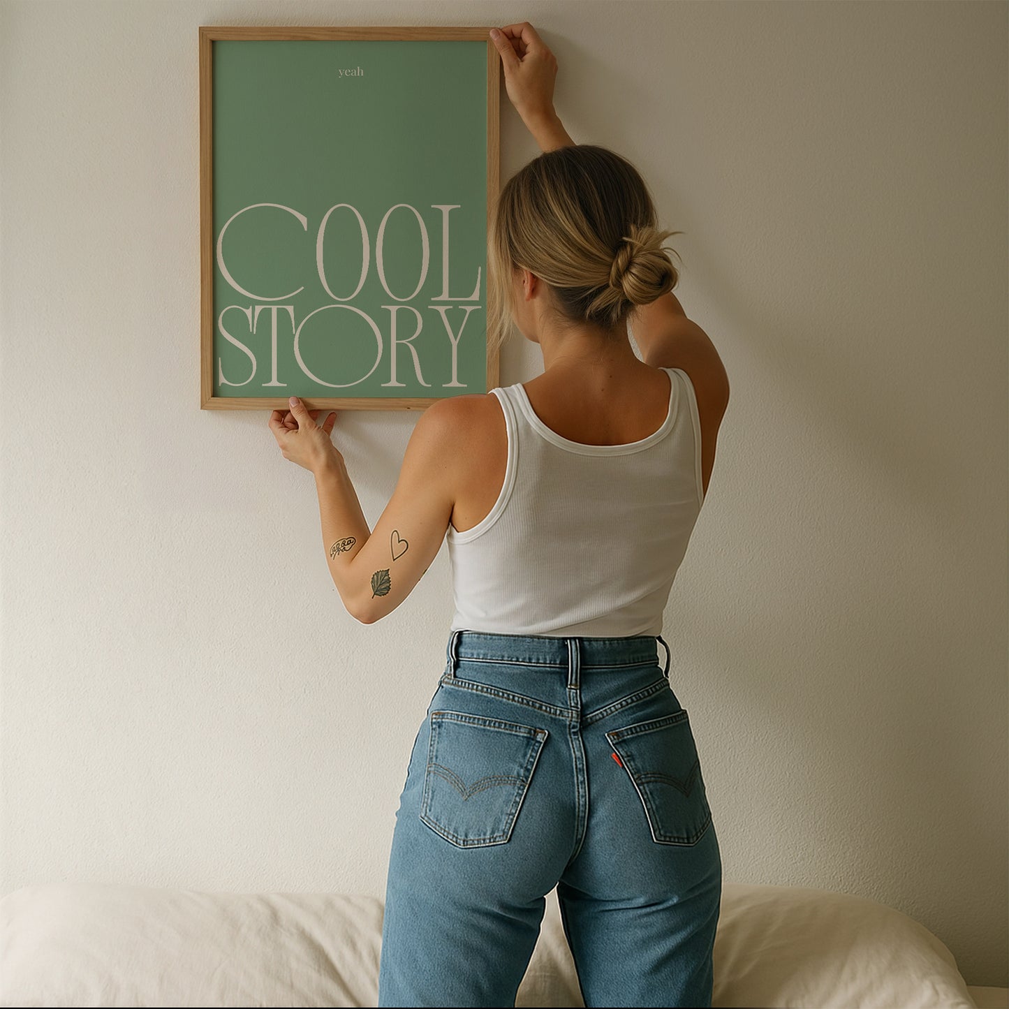 Cool Story Sage Green Minimalist Poster - Digital Print