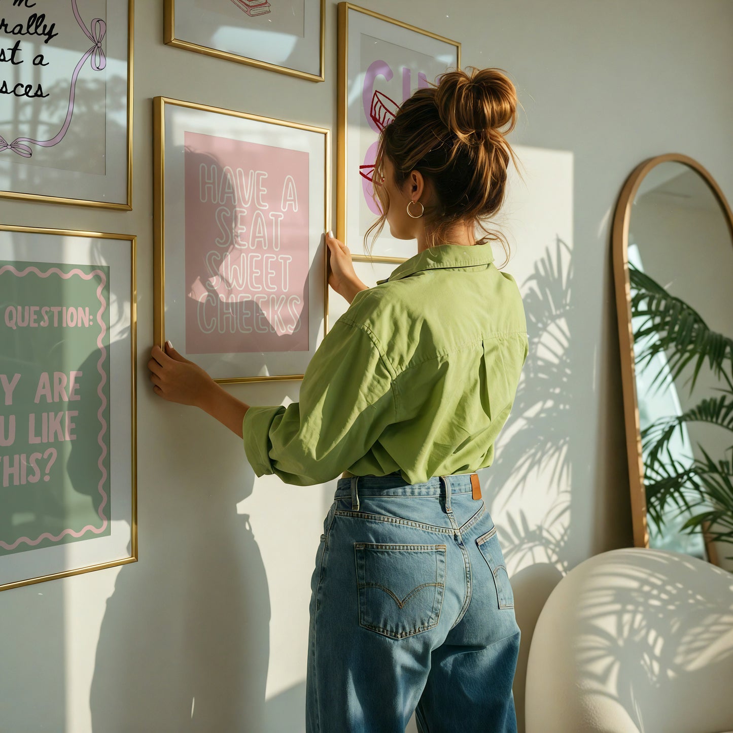Have A Seat Sweet cheeks Cute Bathroom Print - Digital Print