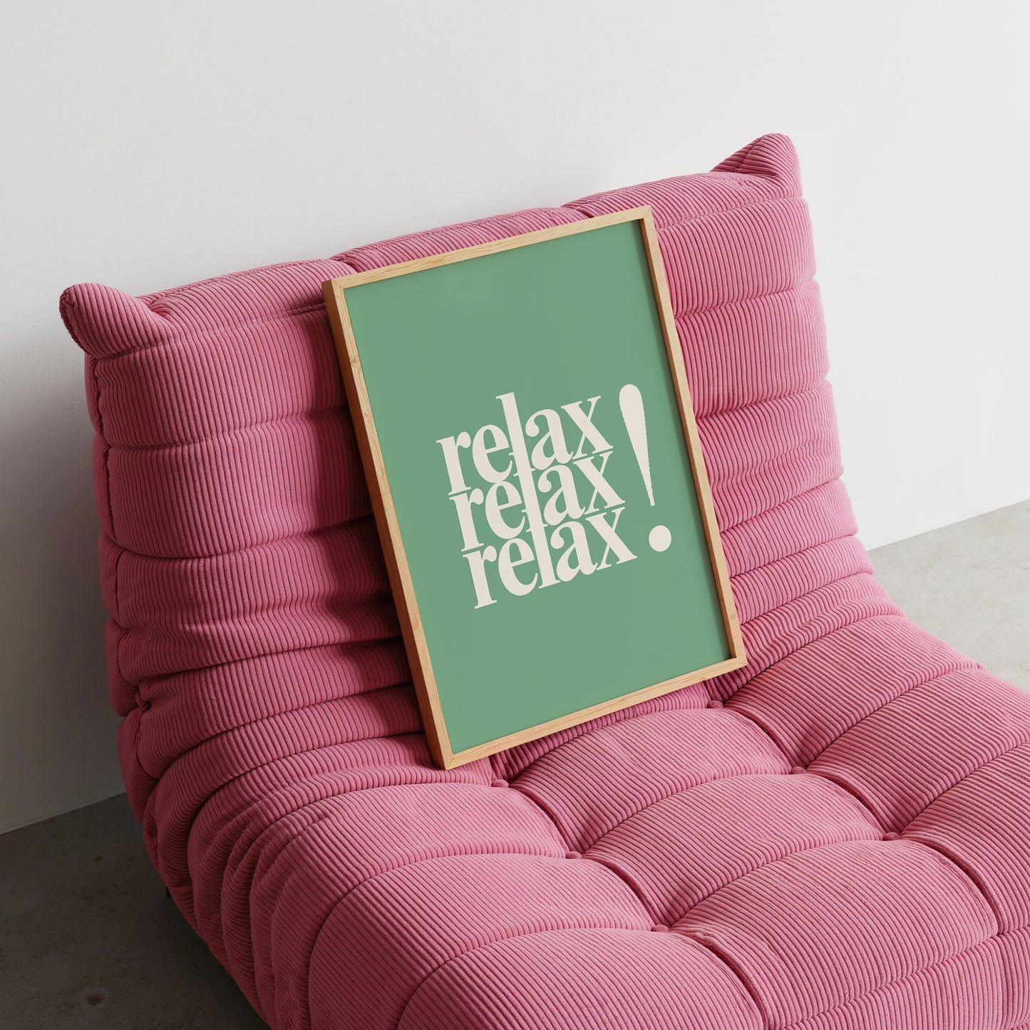 Relax Quote Green Positivity Art - Digital Print