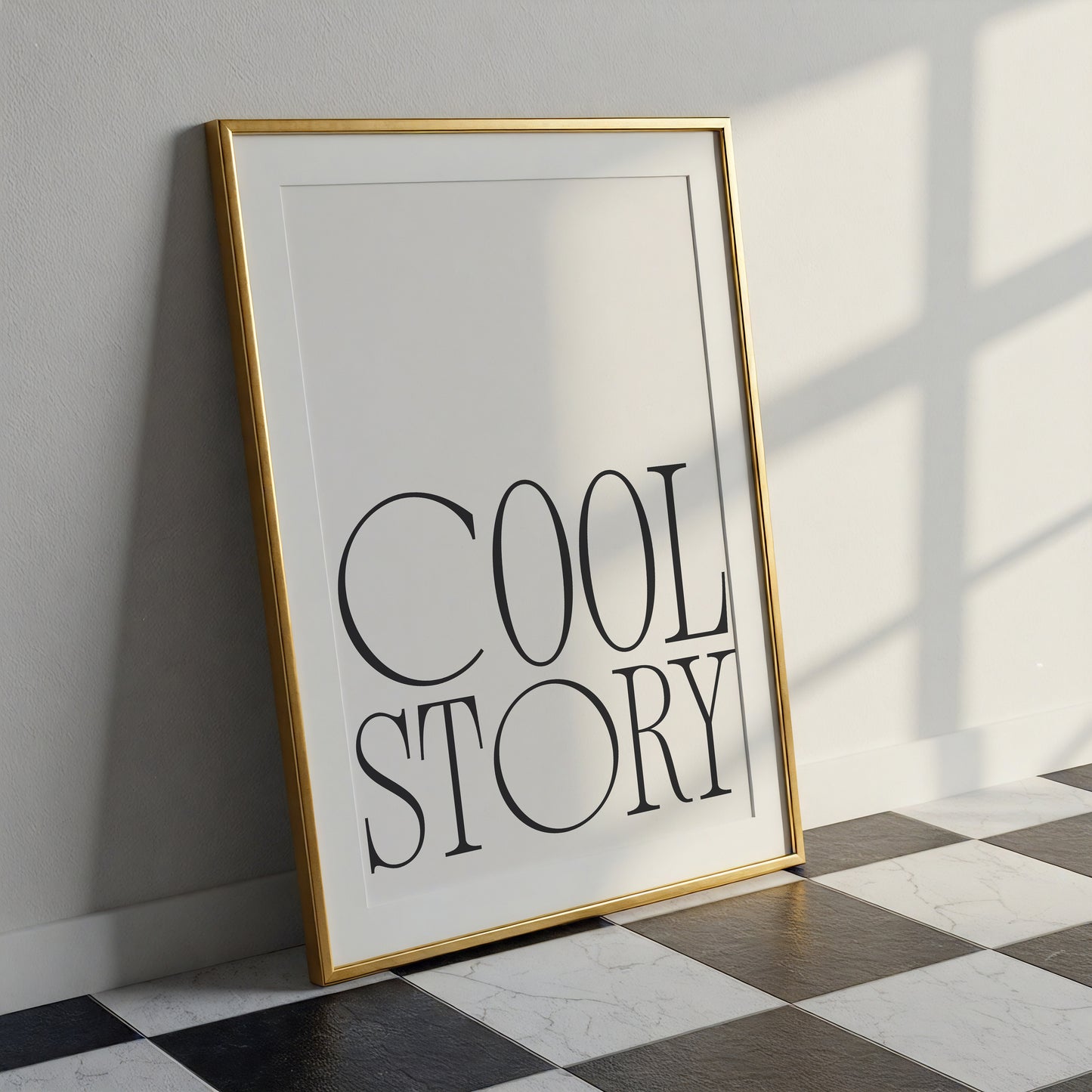 Cool Story Minimalist Poster - Digital Print
