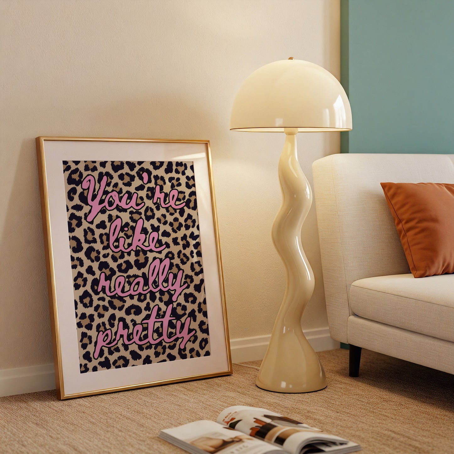 Leopard Lips Art Set of 3 Gallery Prints - Digital Print